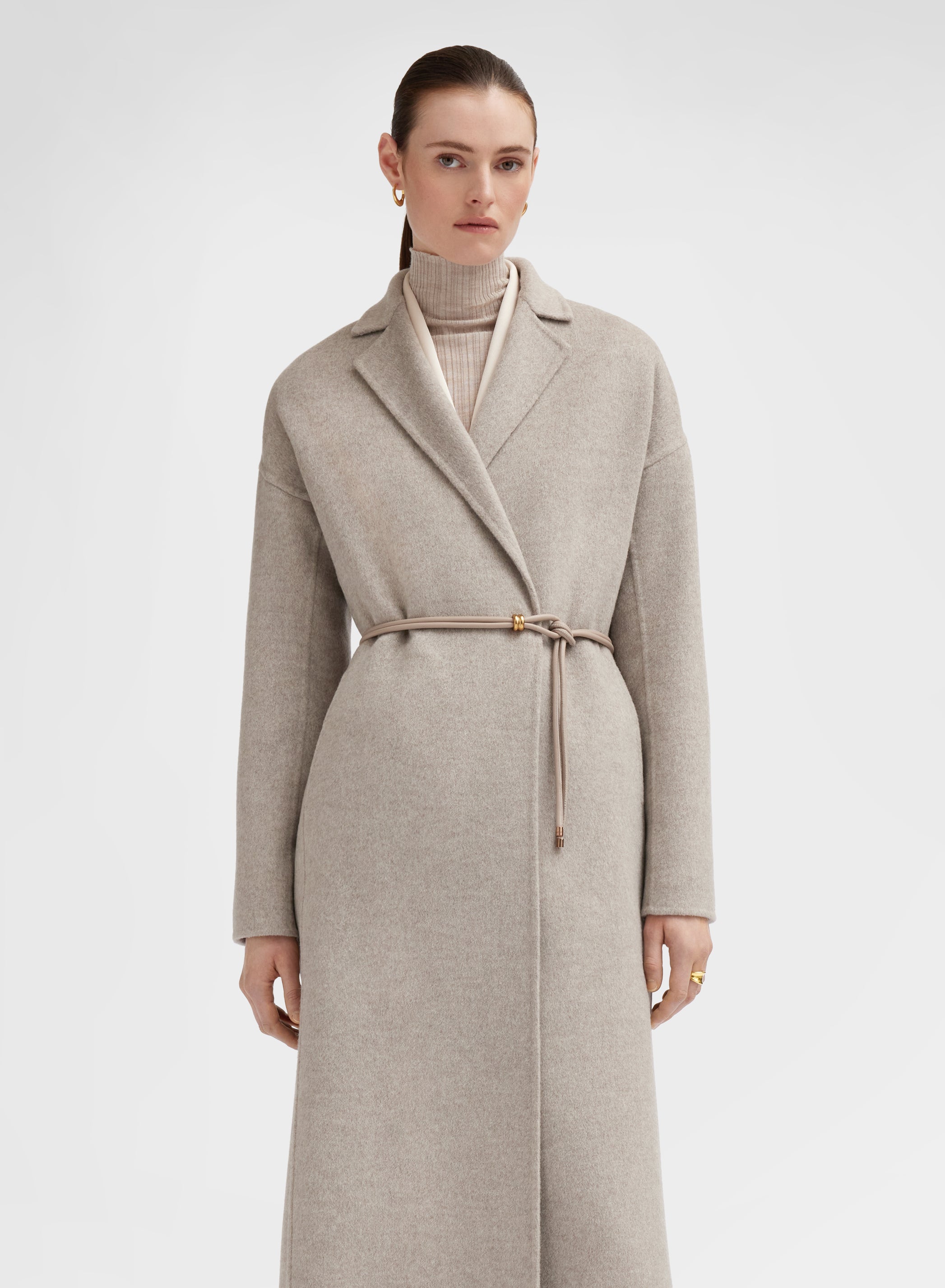 BLEND DOUBLE FACE COAT TAUPE