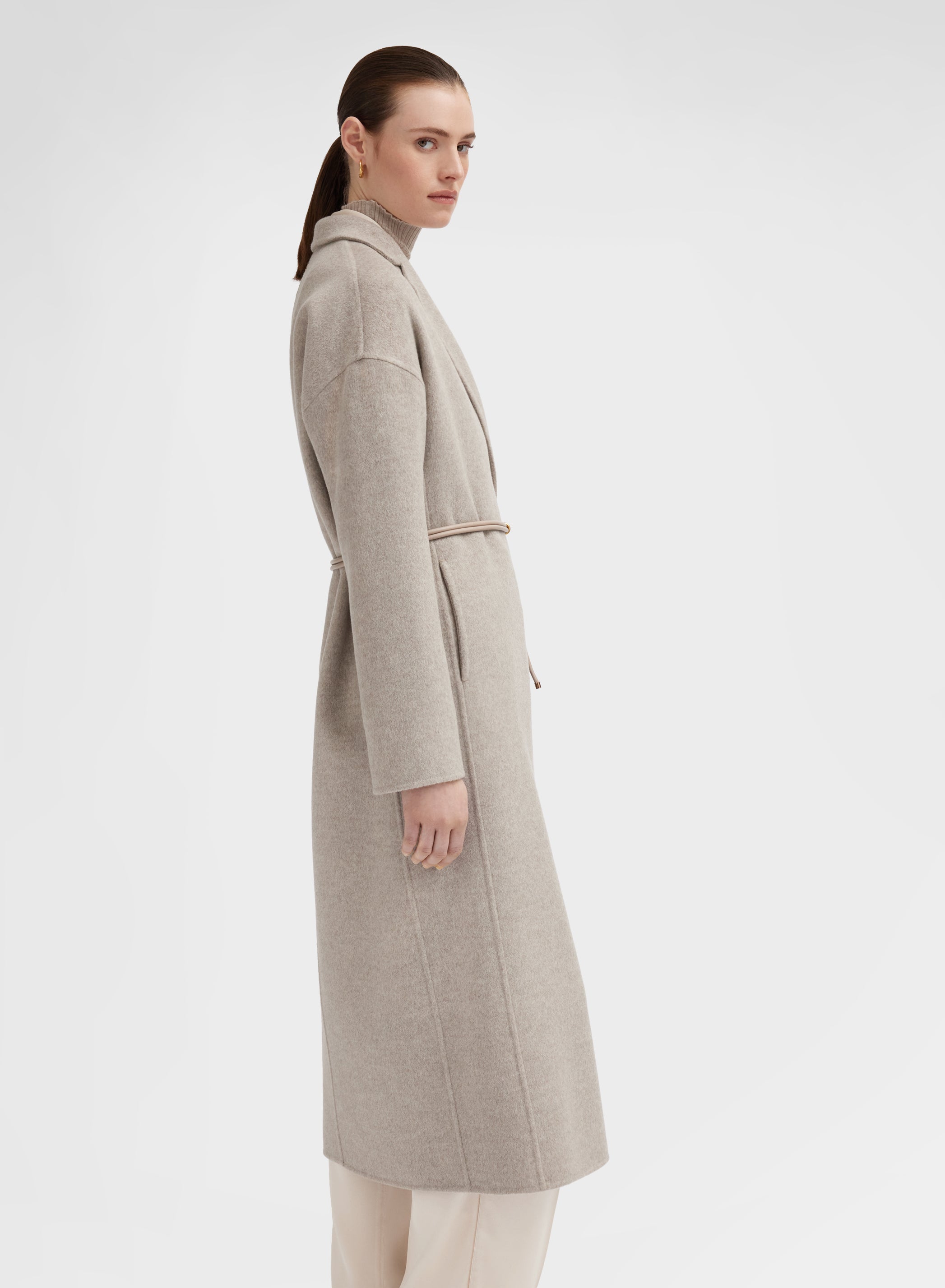 BLEND DOUBLE FACE COAT TAUPE