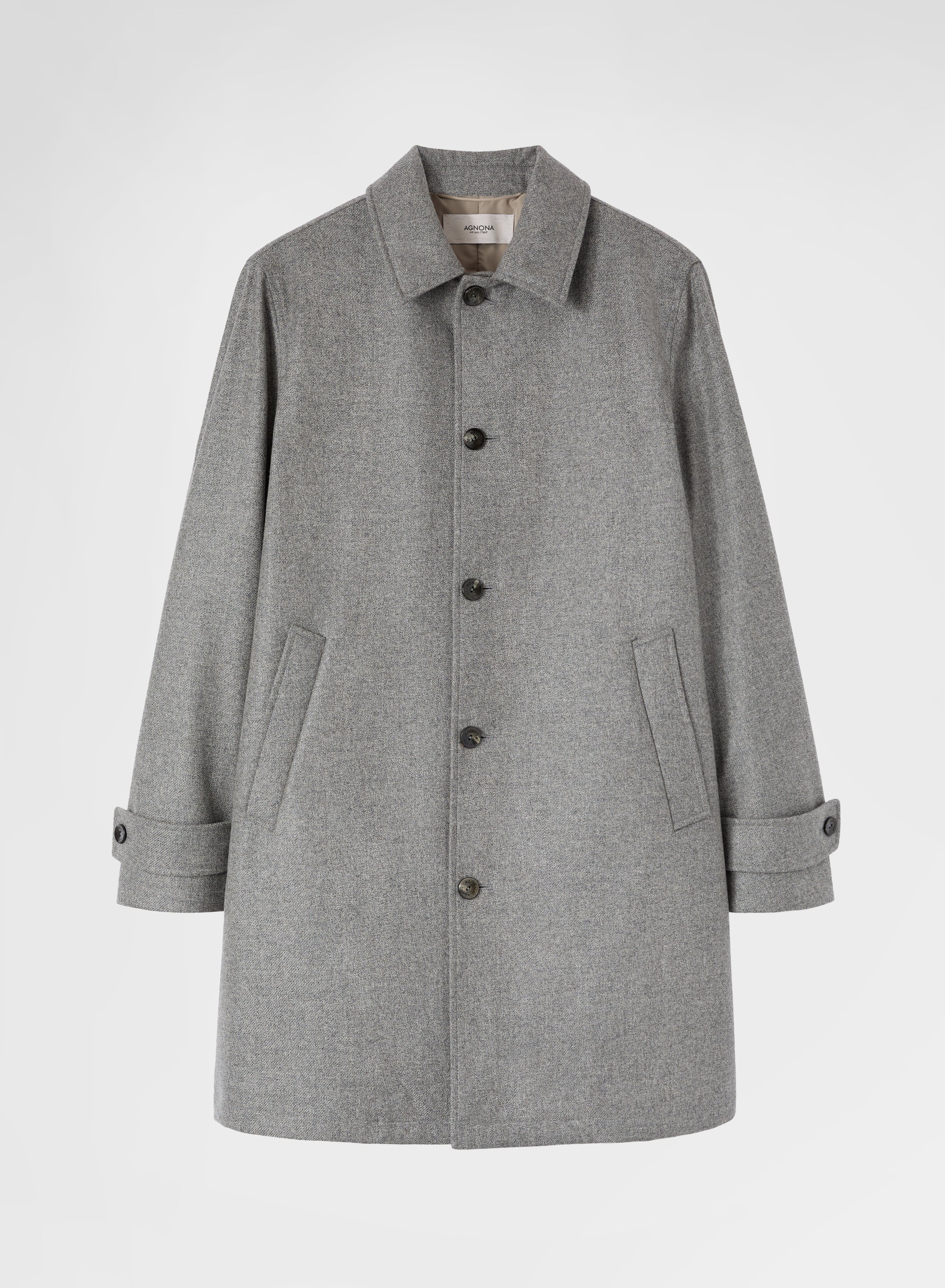 TEXTURED CASHMERE STORMLIGHT COAT FLANNEL