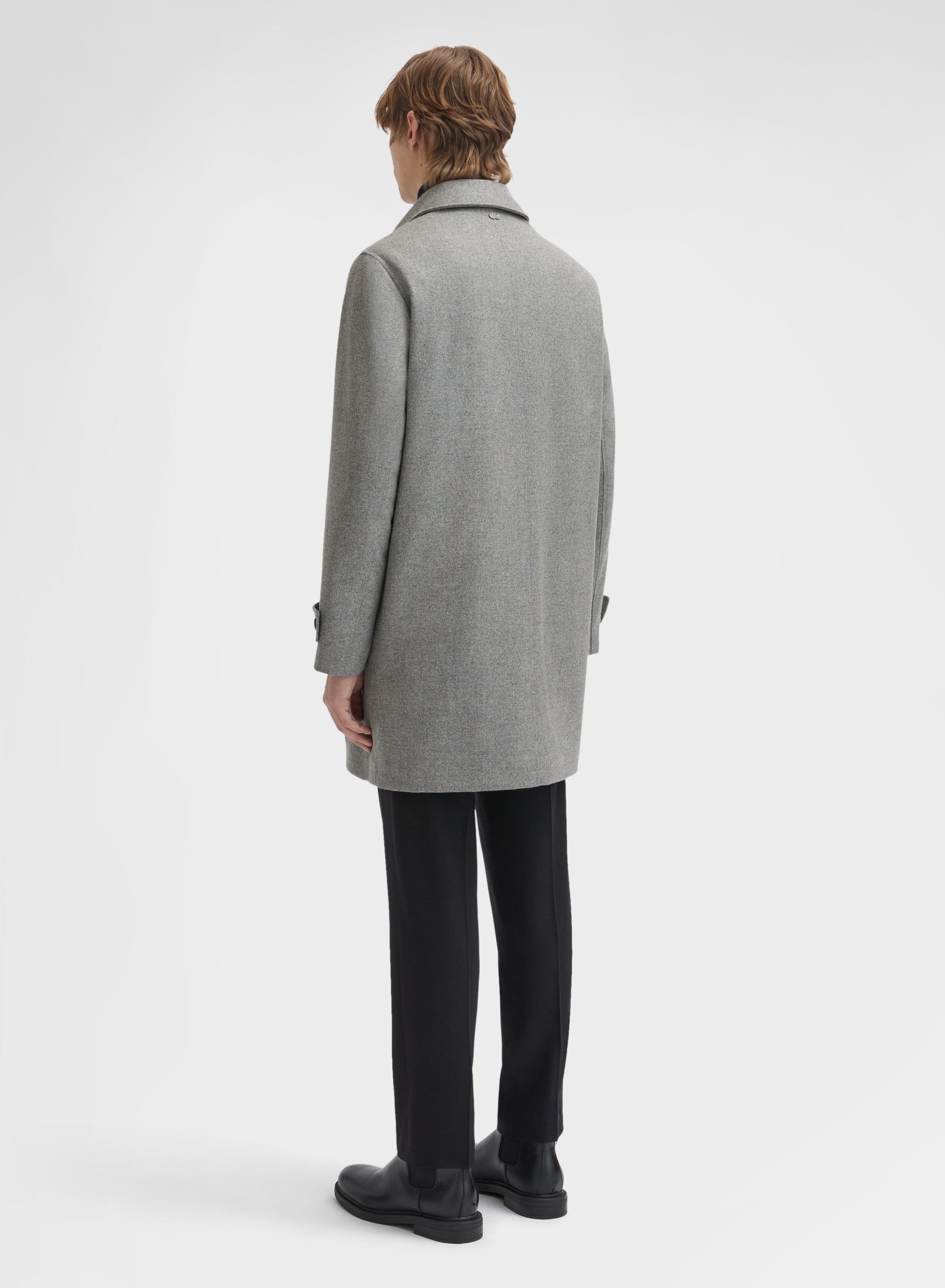 TEXTURED CASHMERE STORMLIGHT COAT FLANNEL