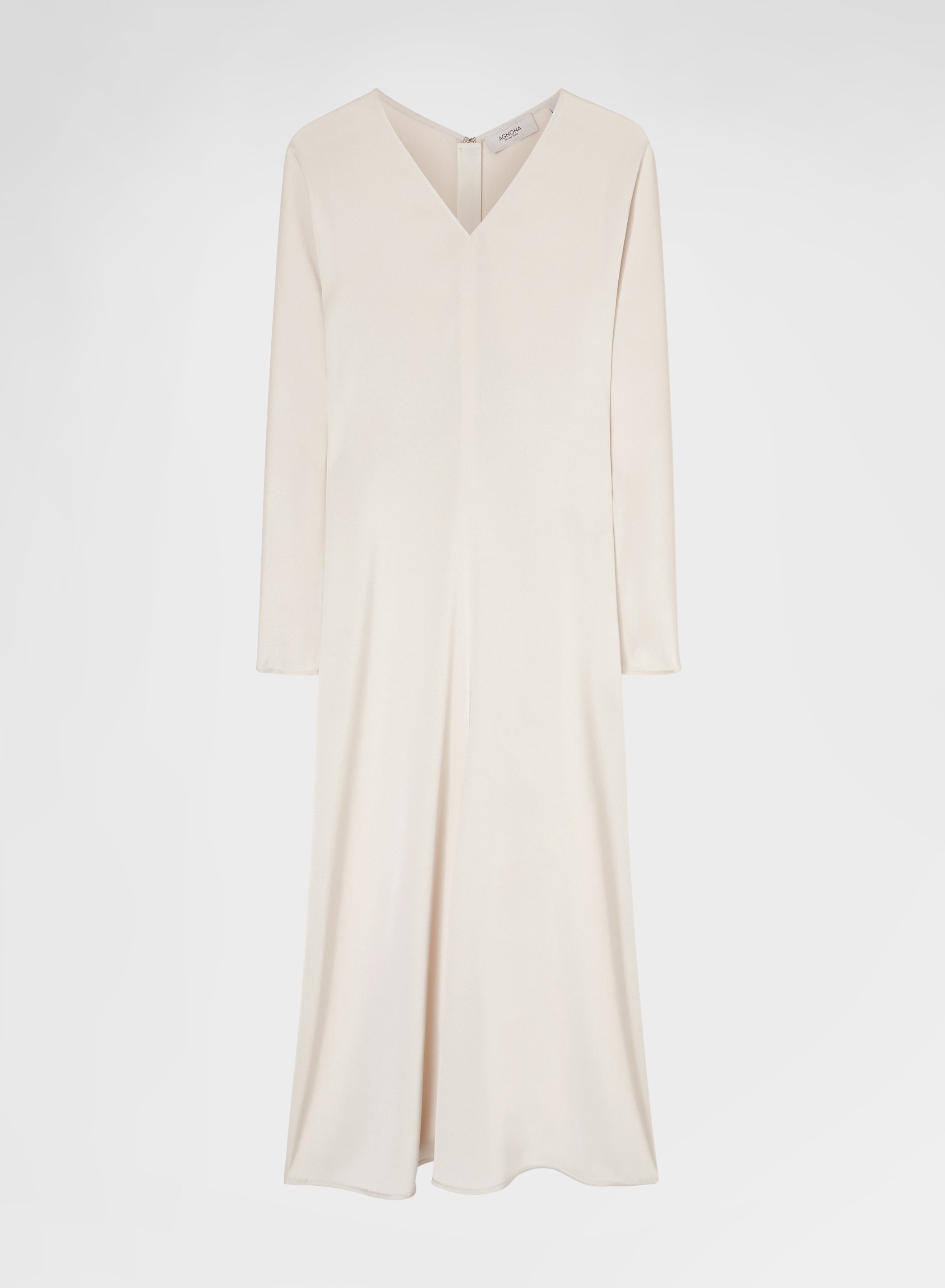 SILK BLEND SATIN DRESS CHAMPAGNE