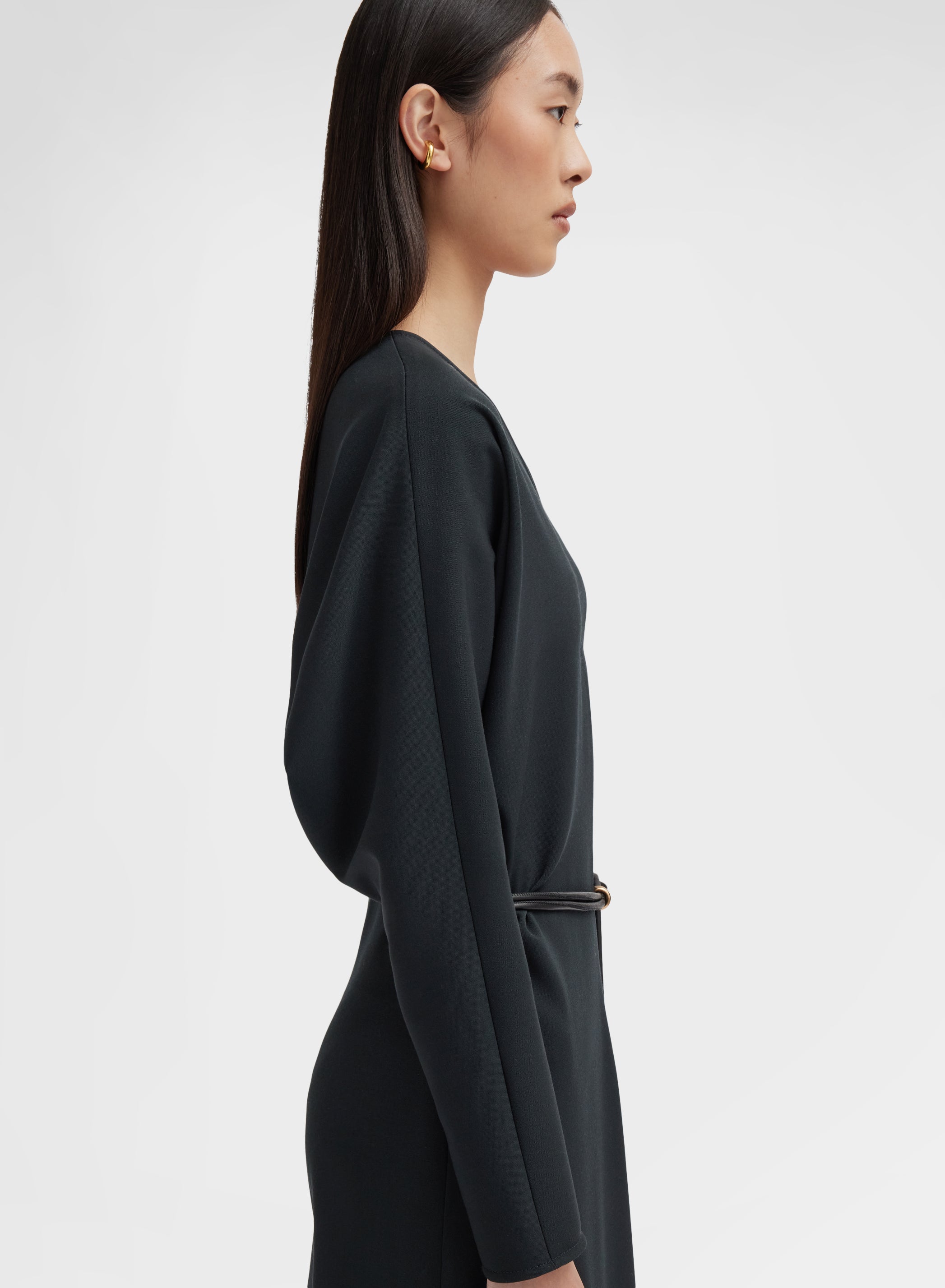 FLUID WOOL DRESS BOTTLE GREEN