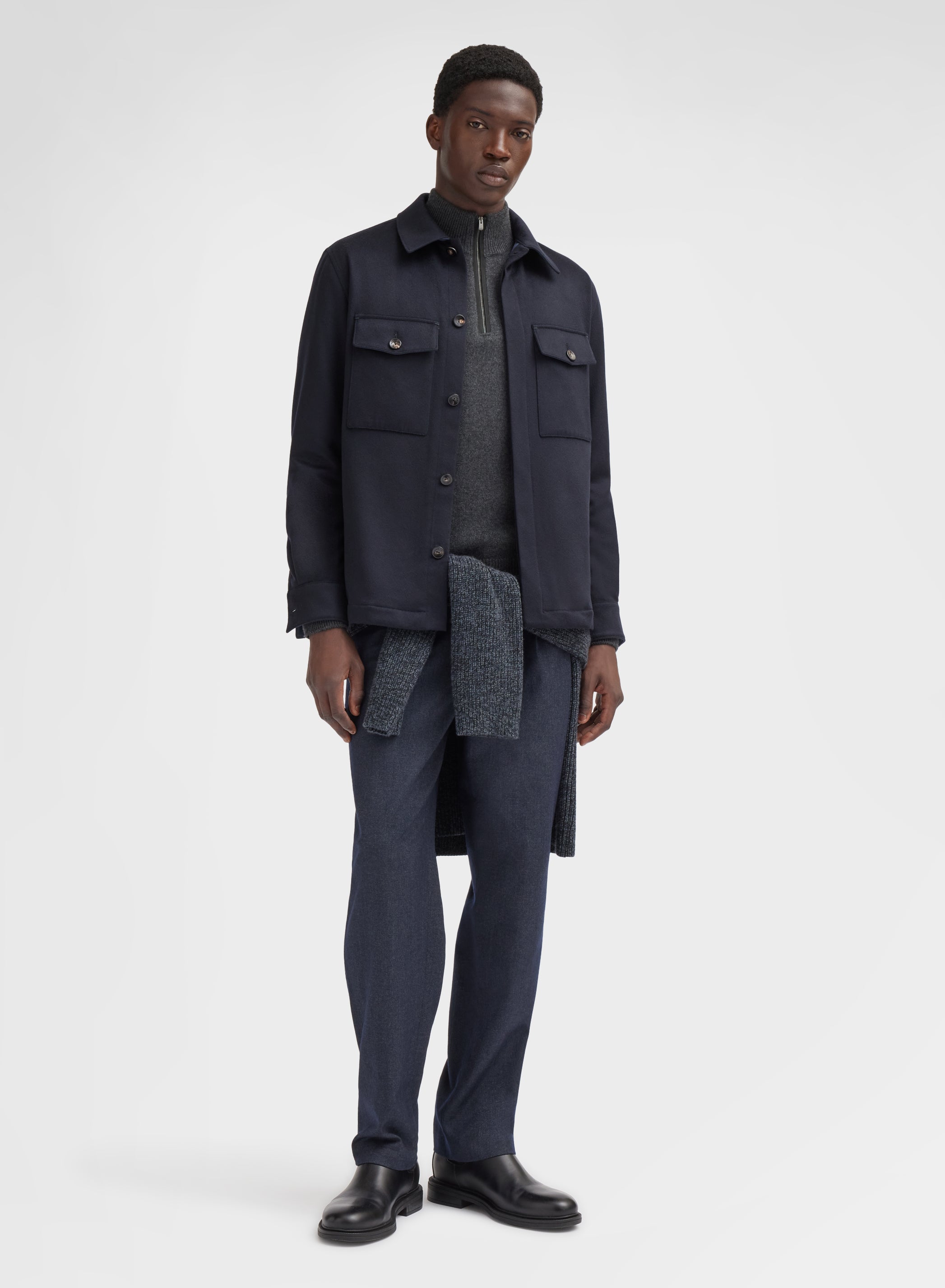 CASHMERE LIGHT OVERSHIRT DEEP NIGHT
