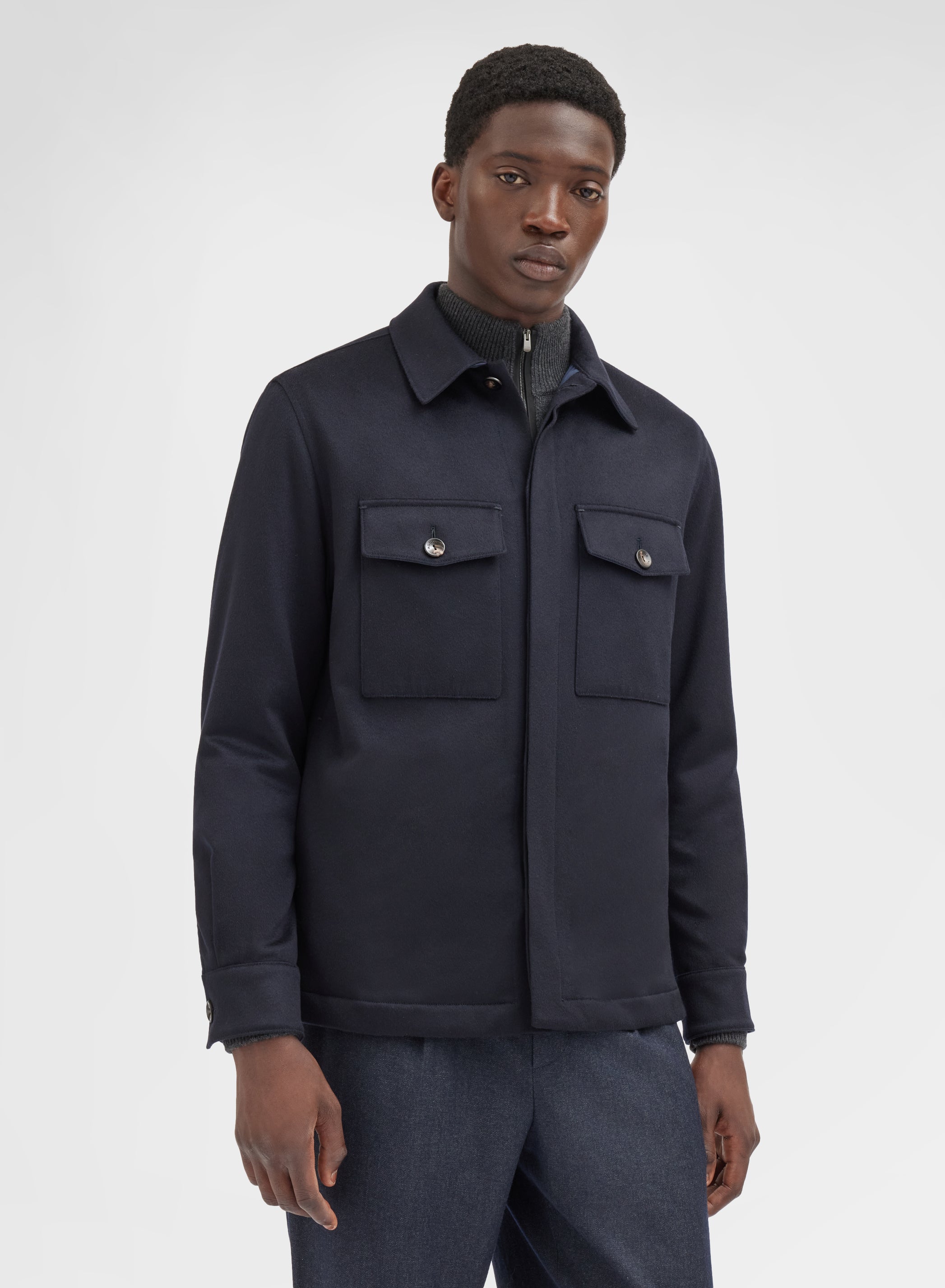 CASHMERE LIGHT OVERSHIRT DEEP NIGHT