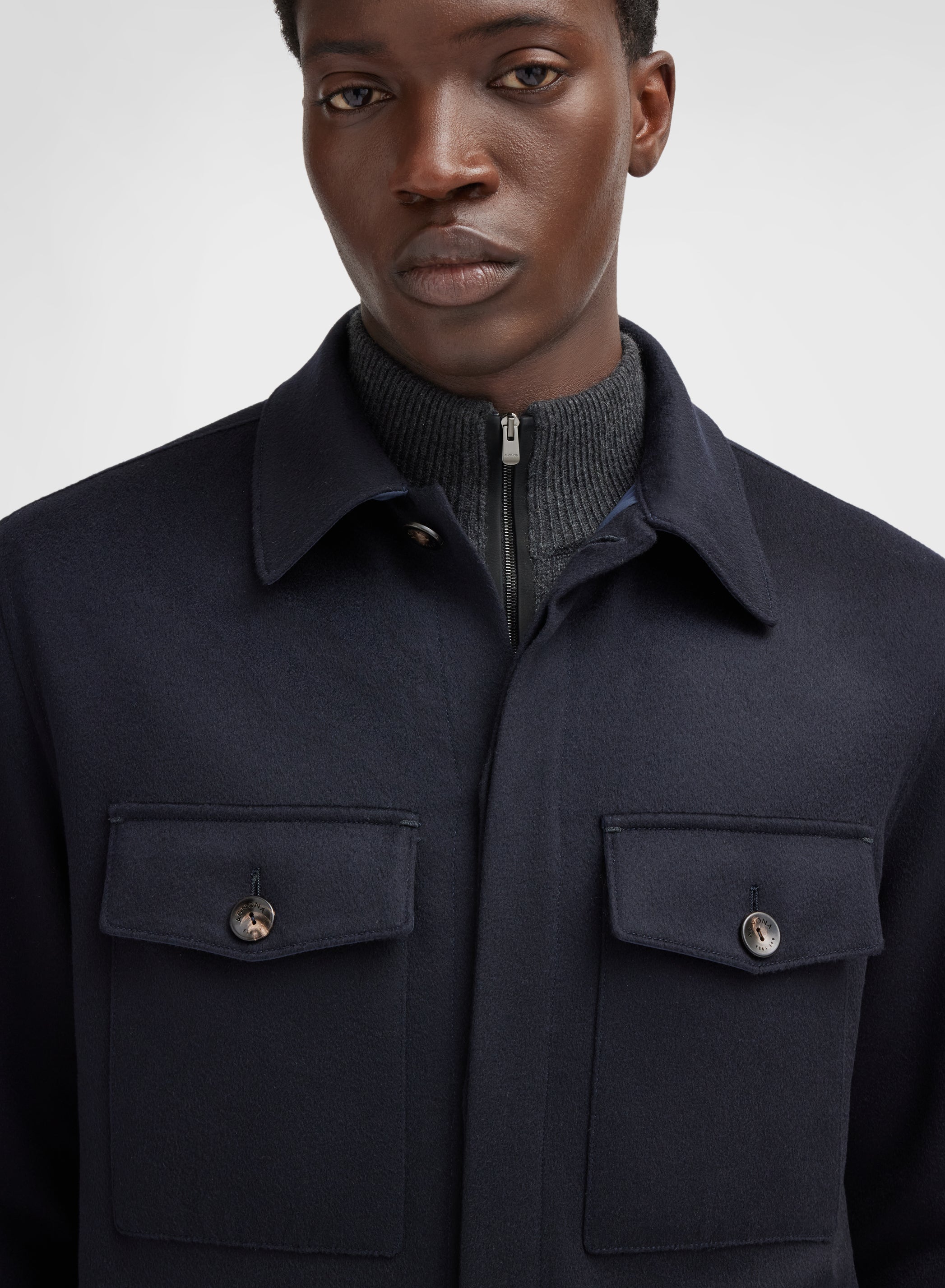 CASHMERE LIGHT OVERSHIRT DEEP NIGHT