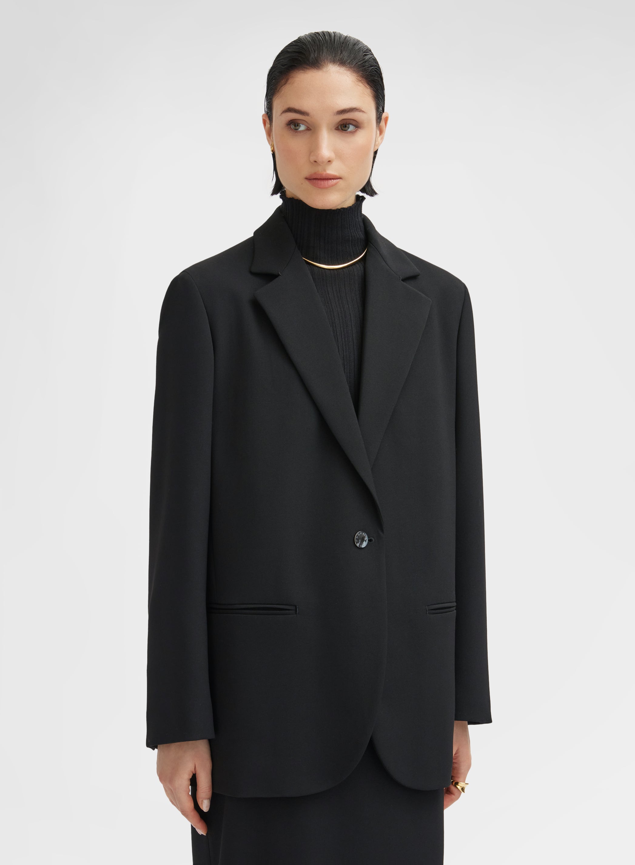 FLUID WOOL JACKET BLACK