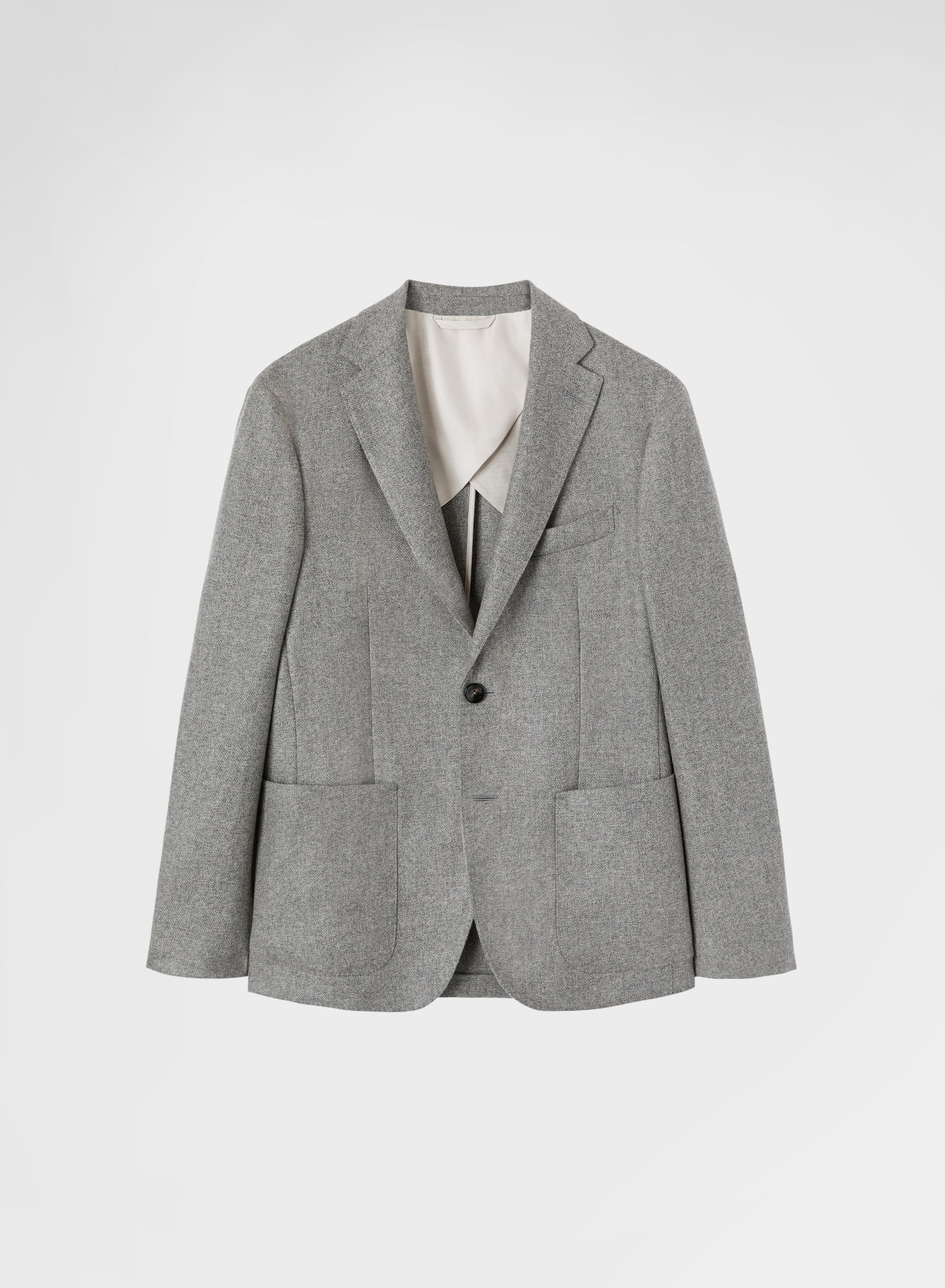 TEXTURED LIGHT CASHMERE JACKET FLANNEL