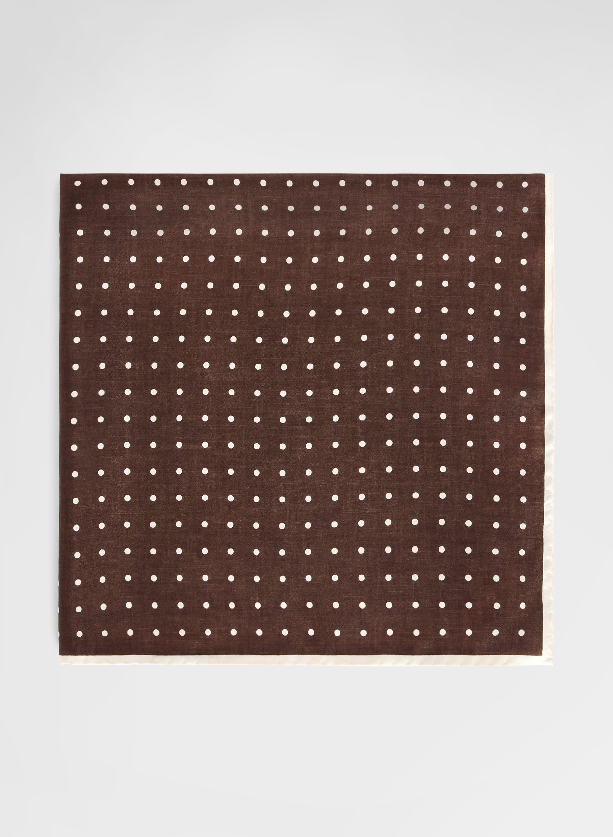 SILK POIS PRINT SCARF CHOCOLATE