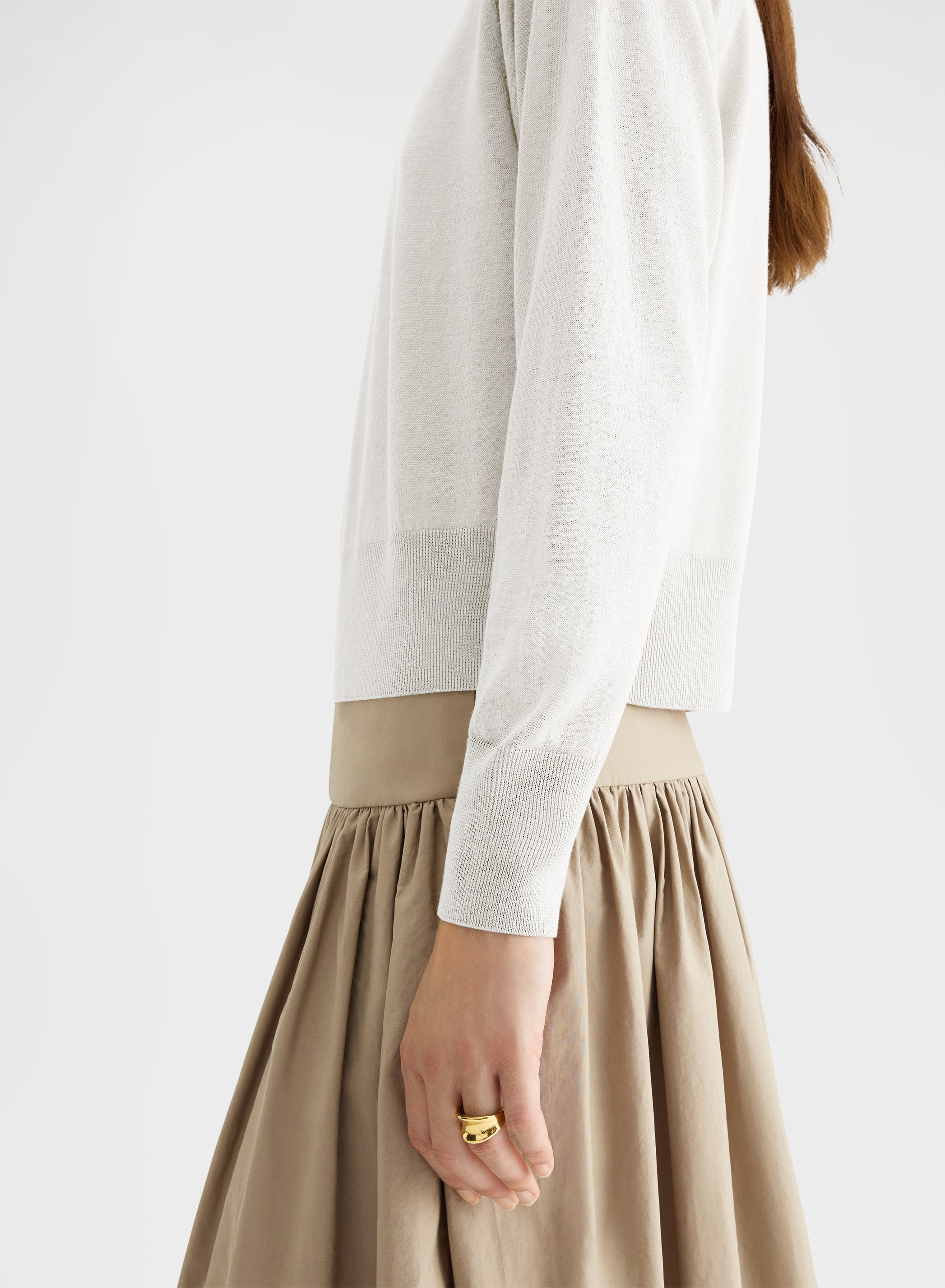 LONG SLEEVE CREWNECK MARIPOSA WHITE