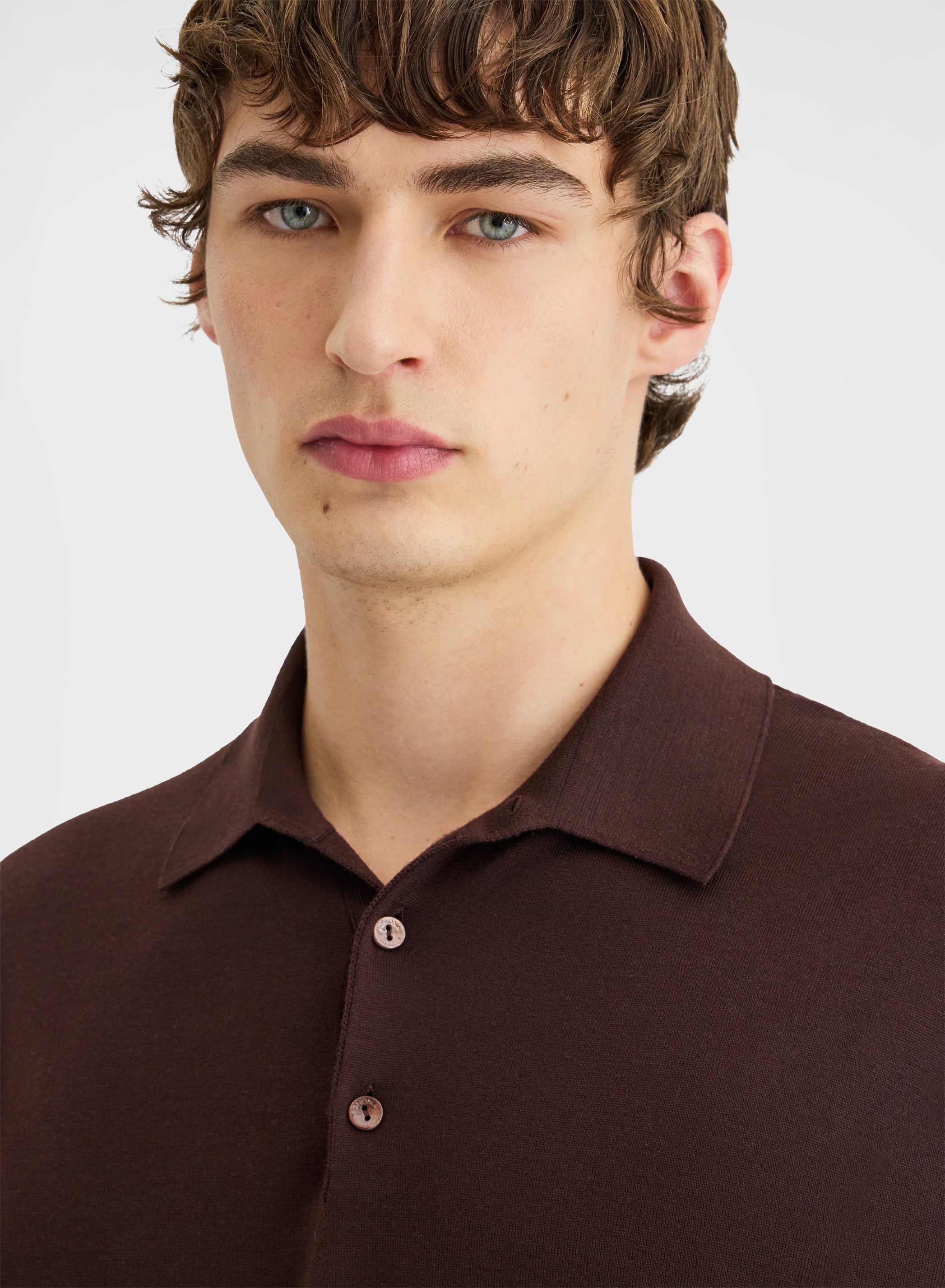 LONG SLEEVE POLO WISH CHOCOLATE