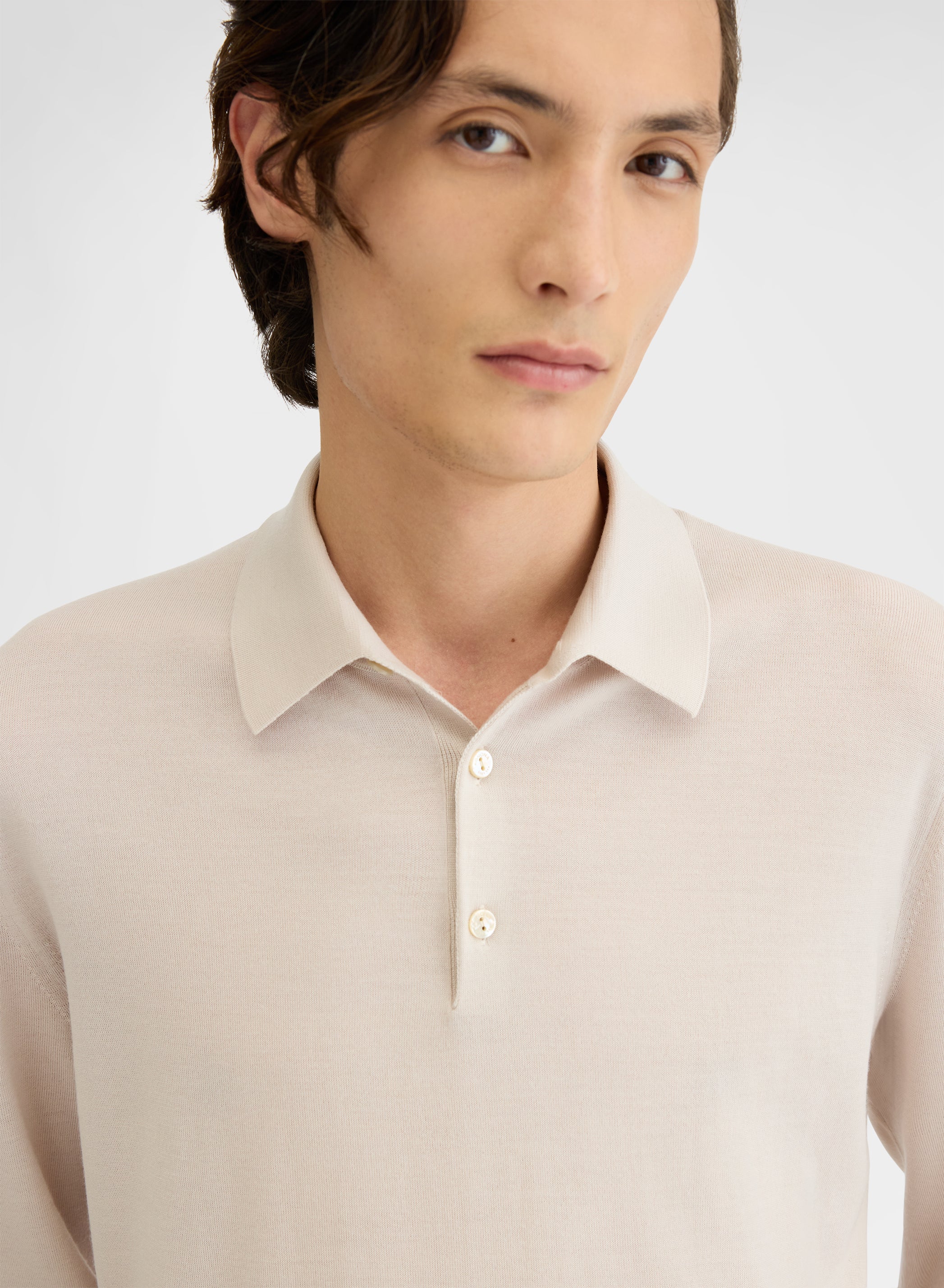 LONG SLEEVE POLO WISH STONE