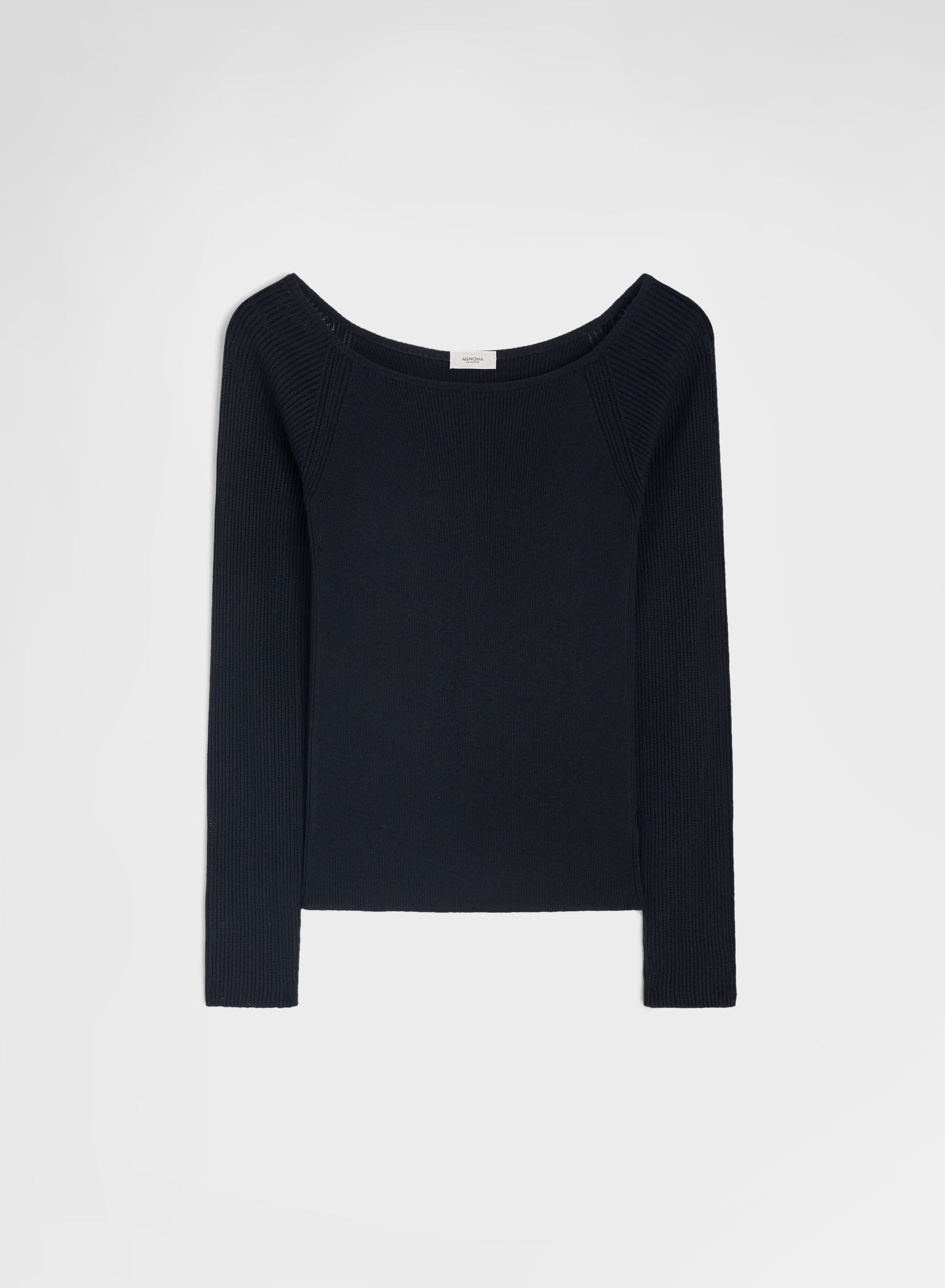 LONG SLEEVE BOATNECK SABBIA BLACK
