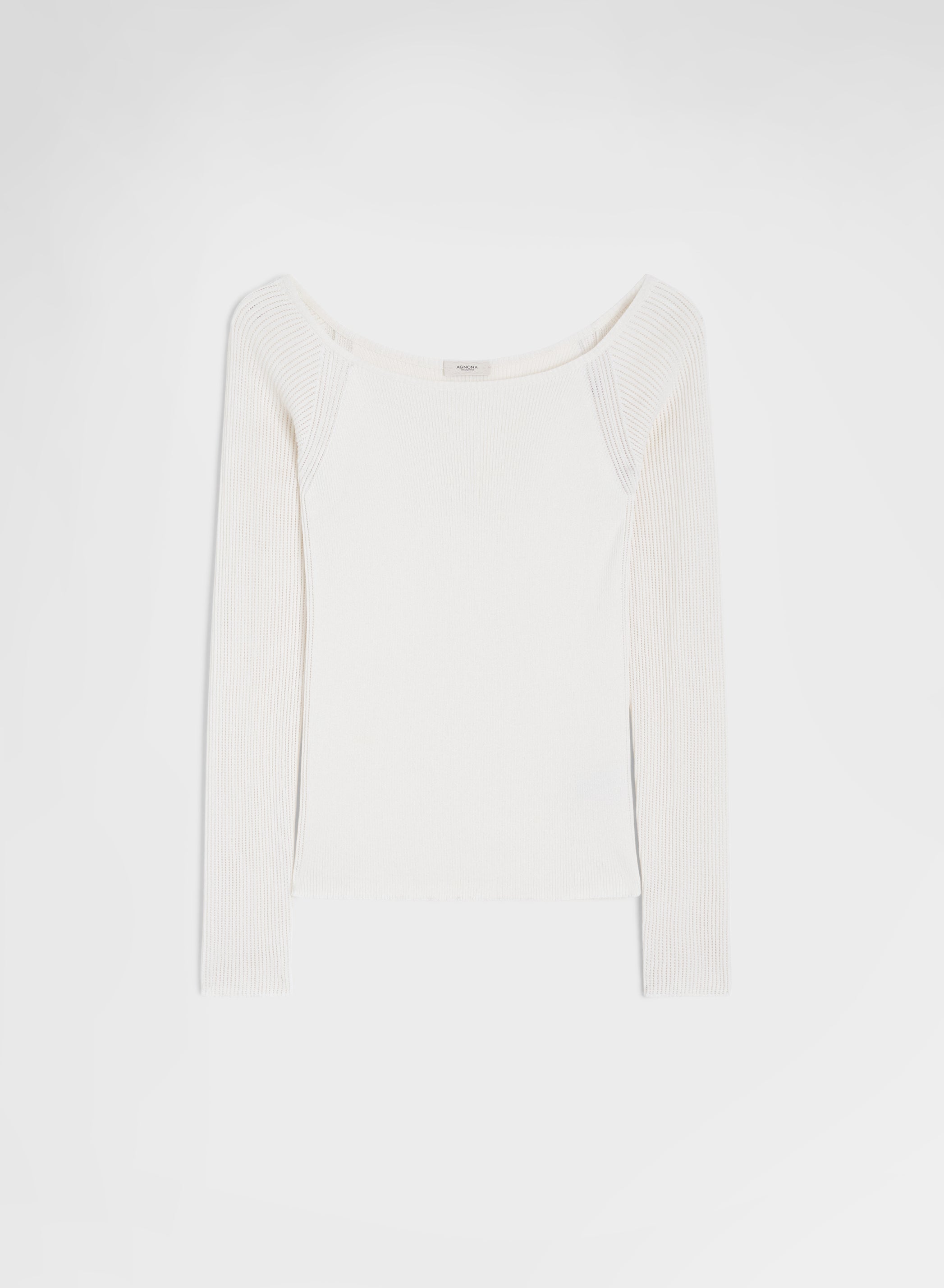 LONG SLEEVE BOATNECK SABBIA WHITE