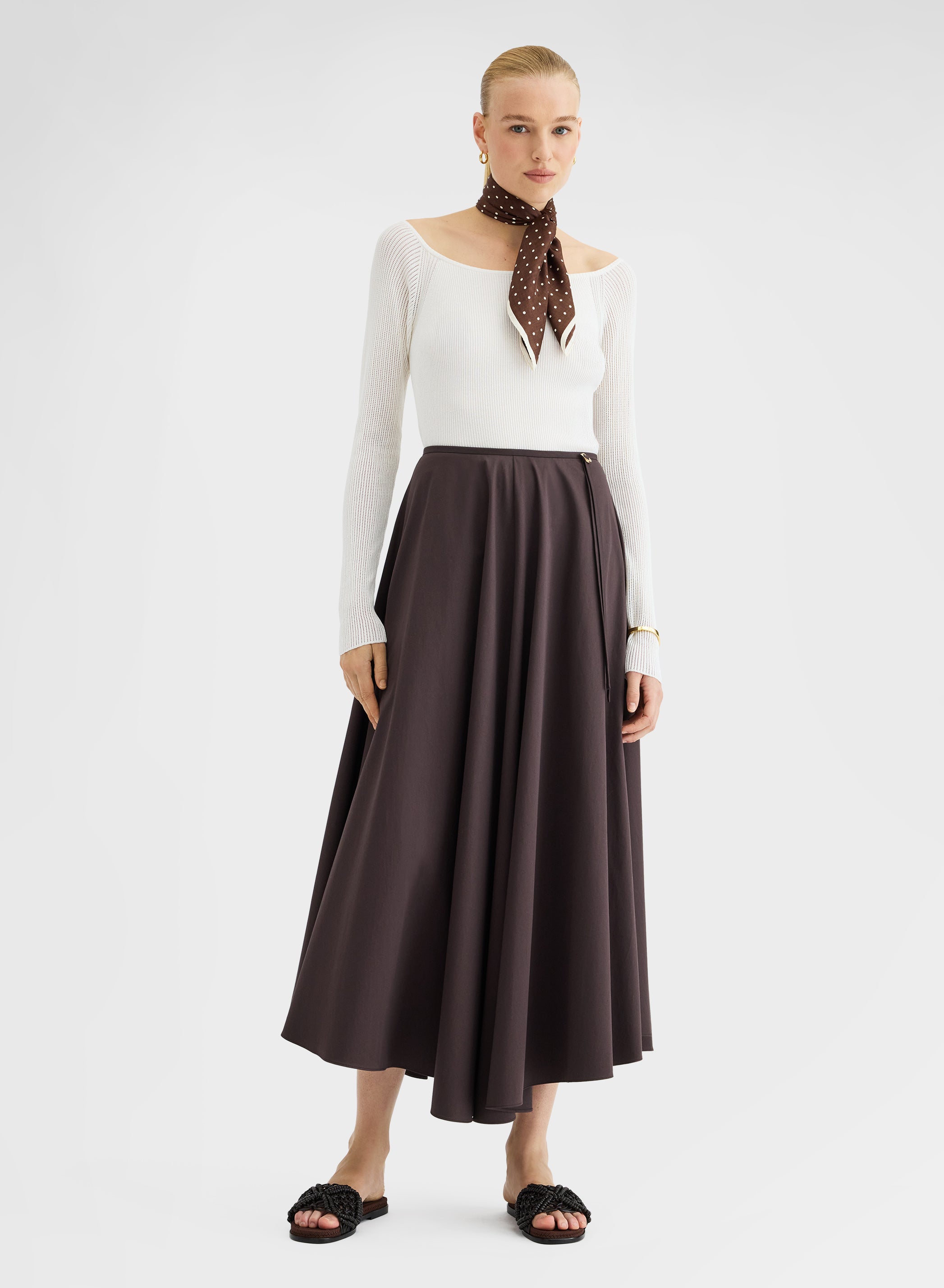 LONG SLEEVE BOATNECK SABBIA WHITE