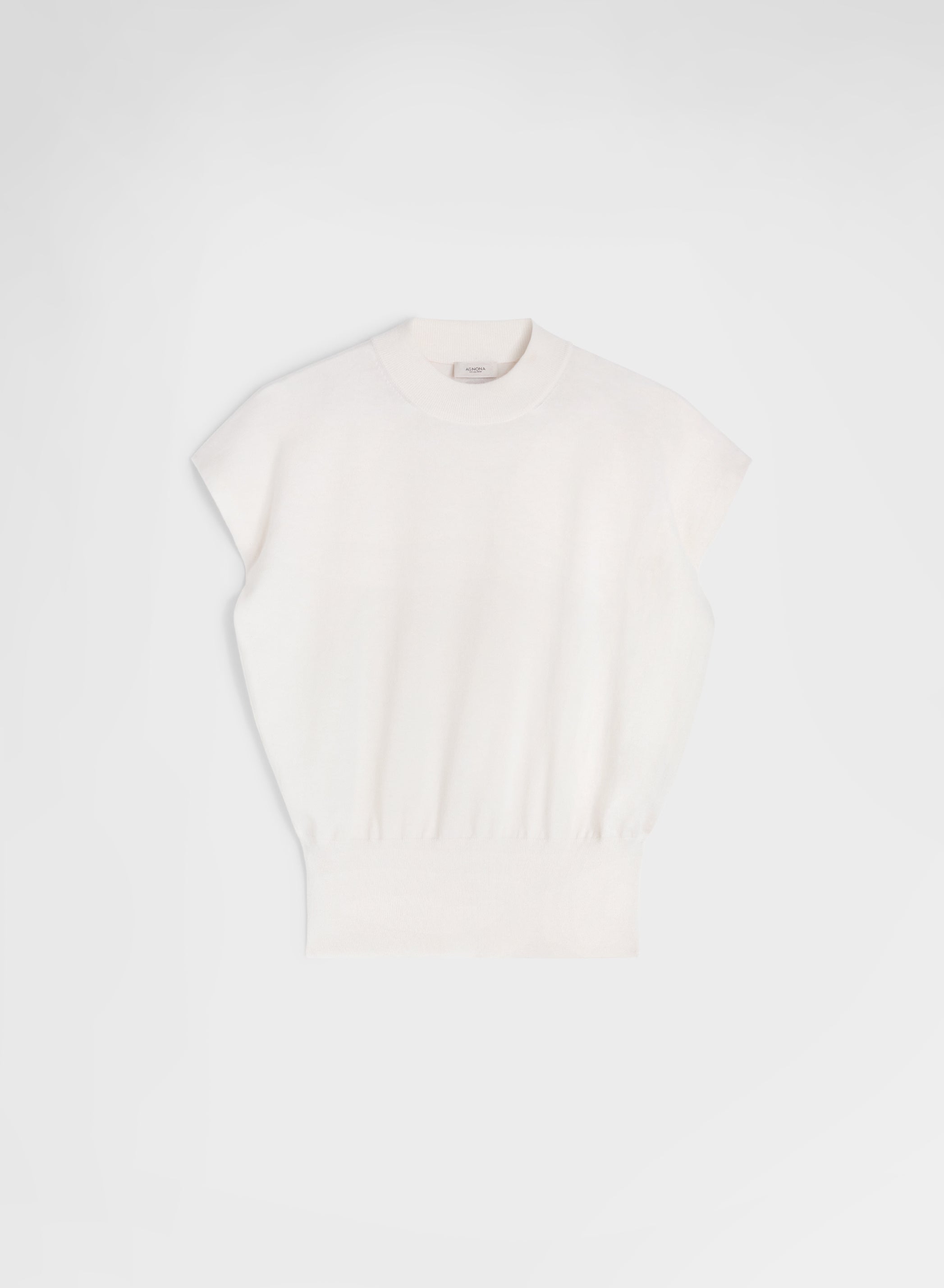 SLEEVELESS CREWNECK CASHLIGHT WHITE