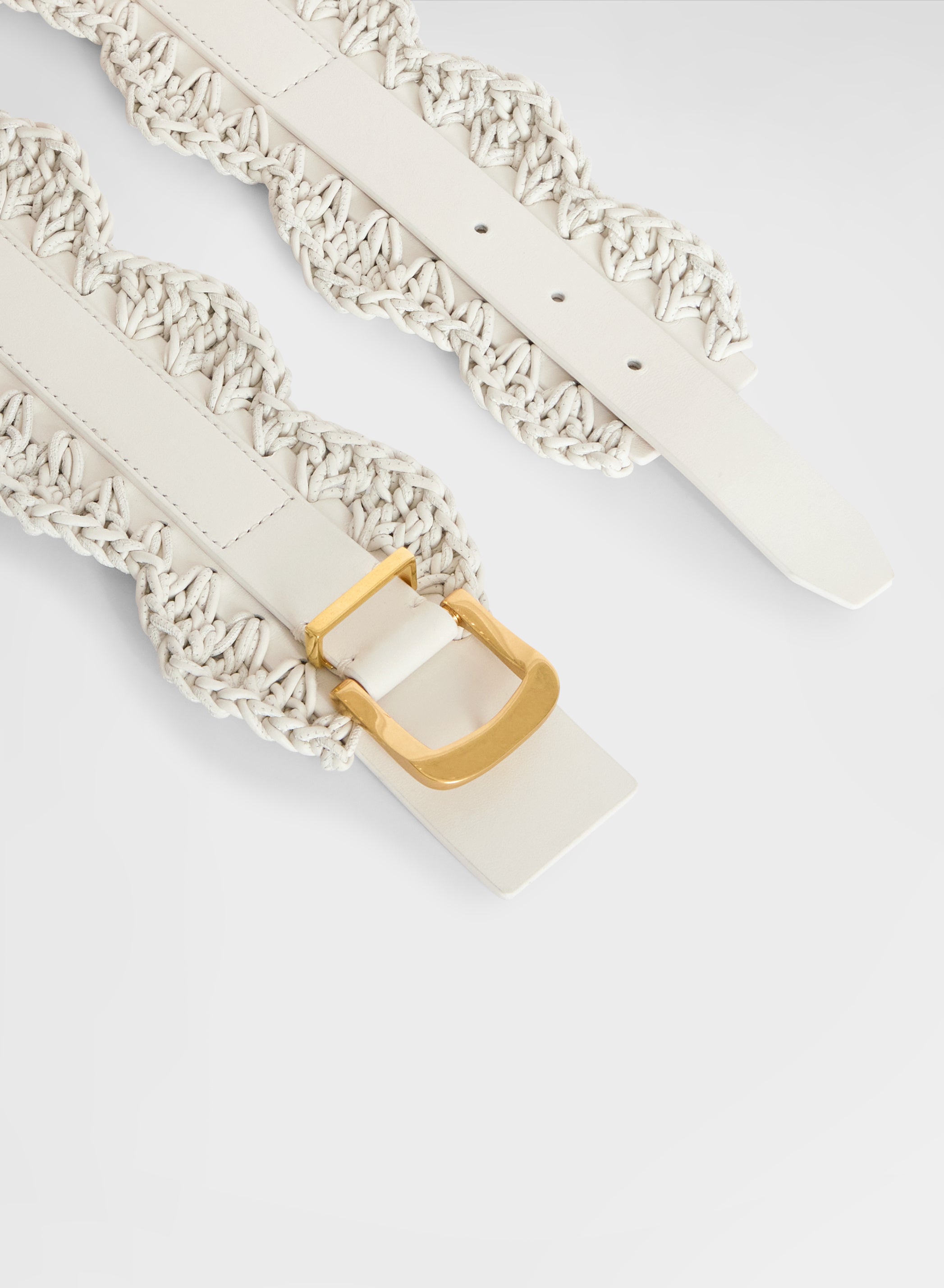 BELT CALF LEATHER CLUXTER WHITE