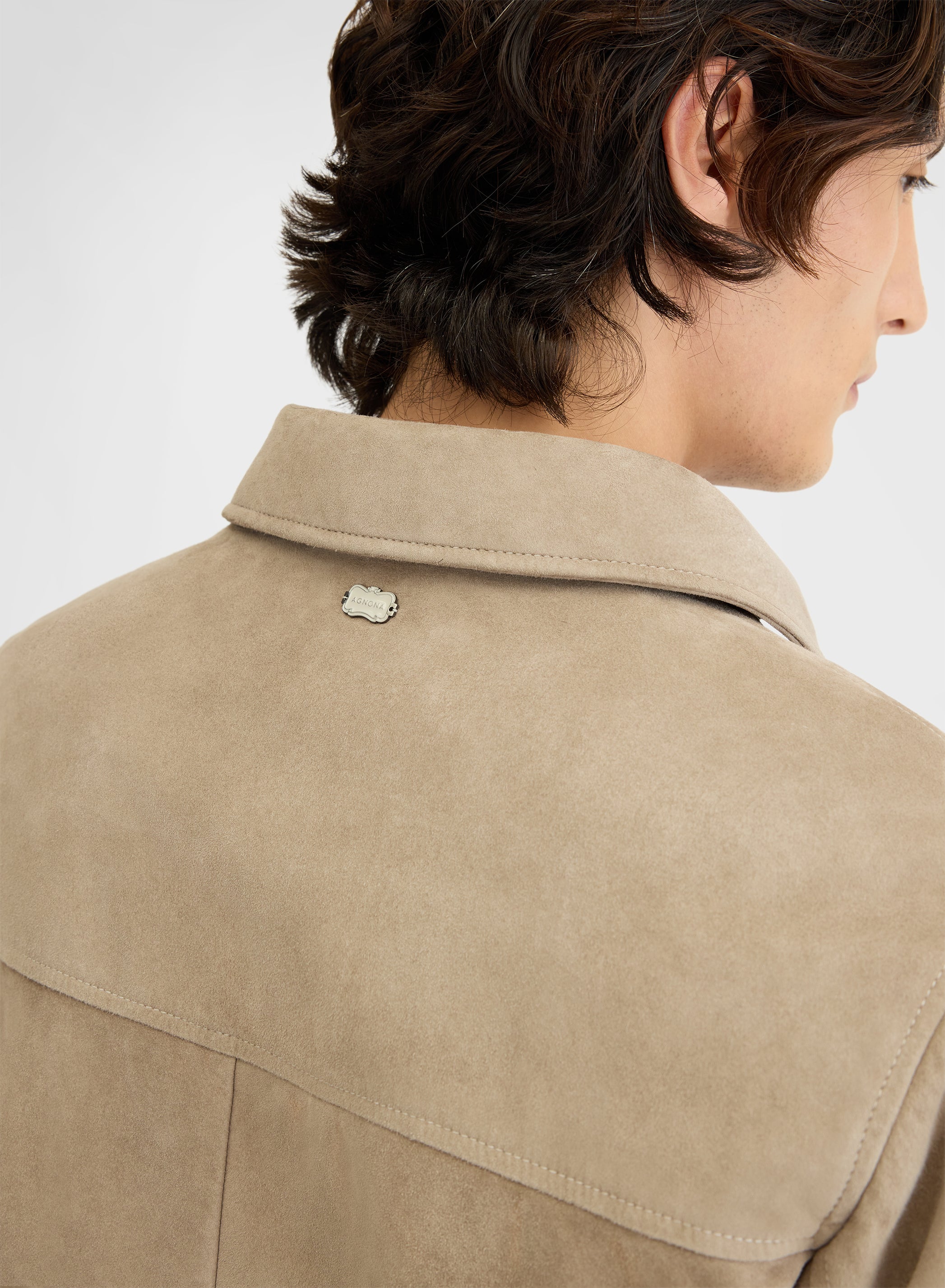 OVERSHIRT SUEDE GREY