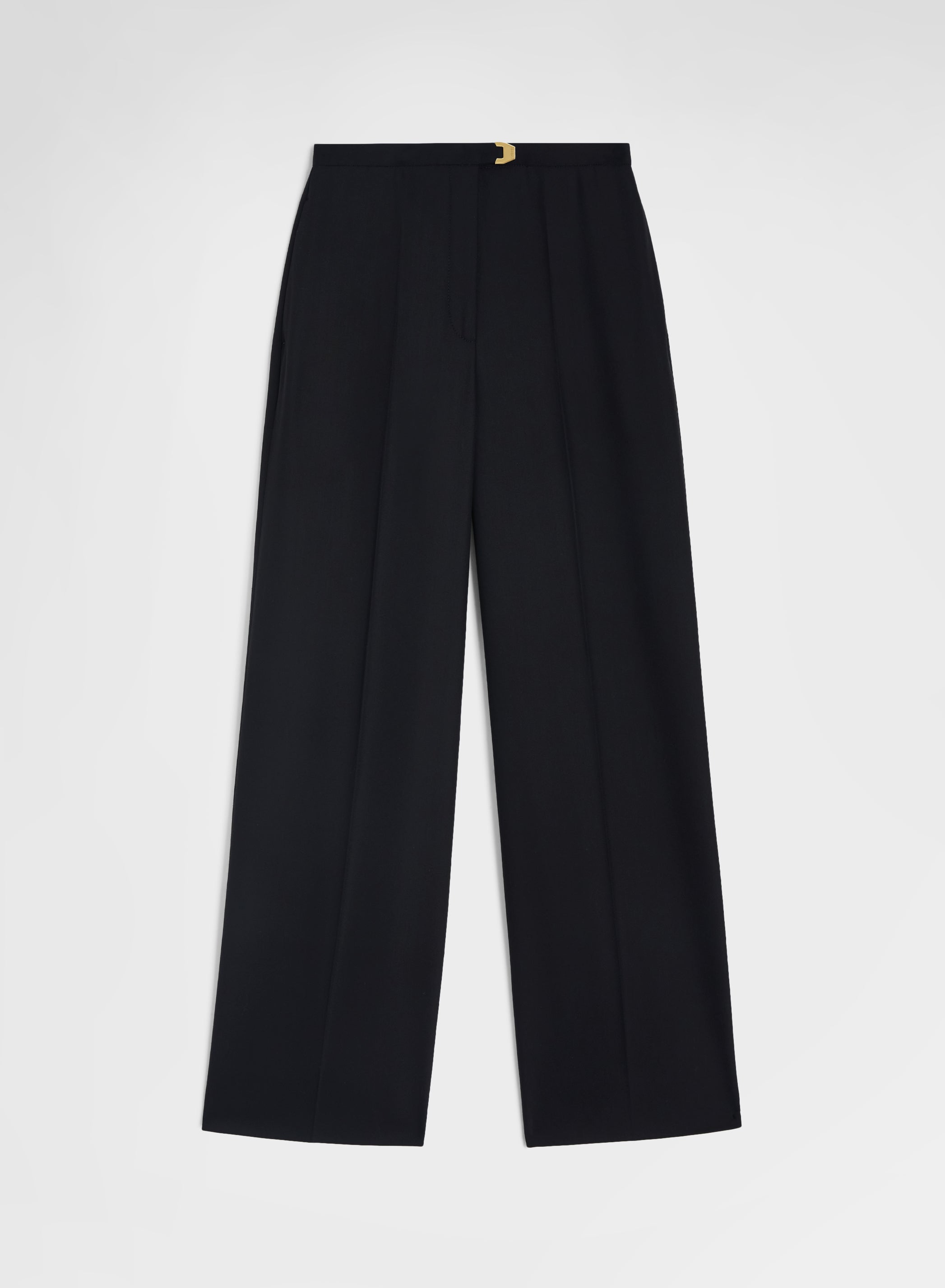 FLUID VISCOSE WOOL AMANDA PANTS BLACK