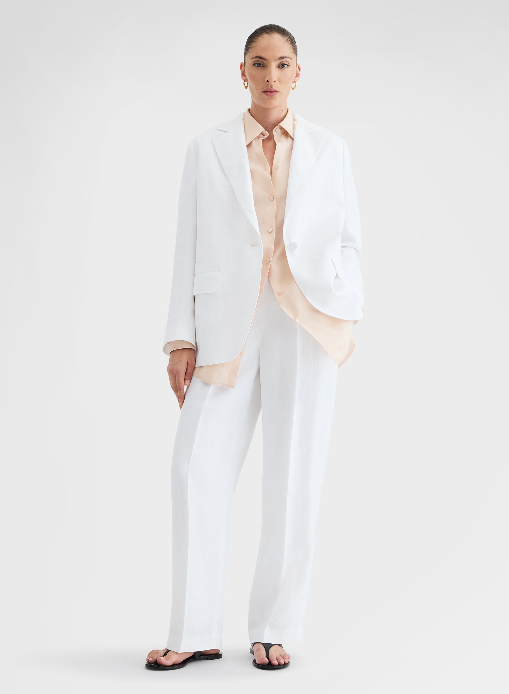 LIGHT LINEN PANTS WHITE