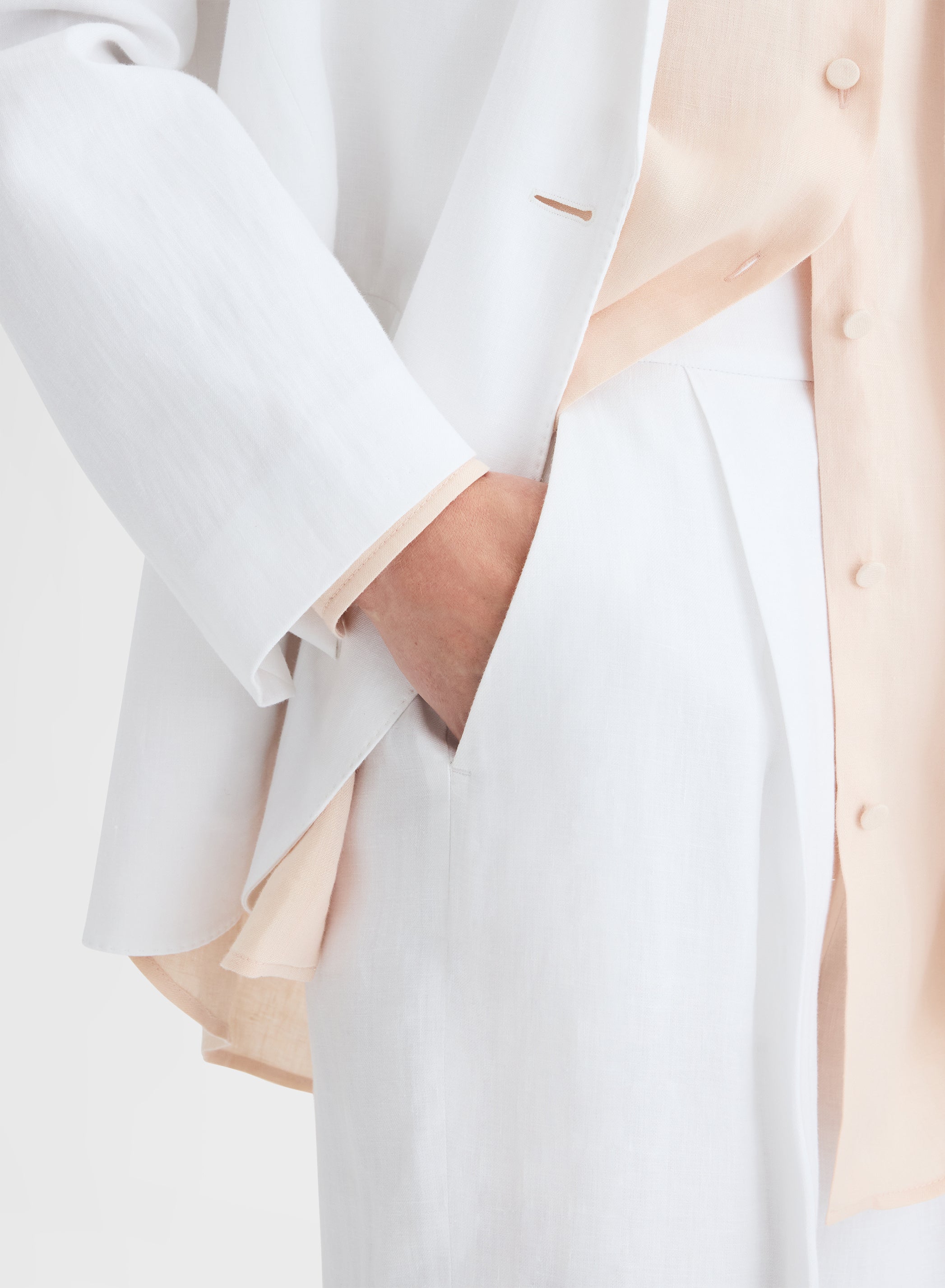 LIGHT LINEN PANTS WHITE