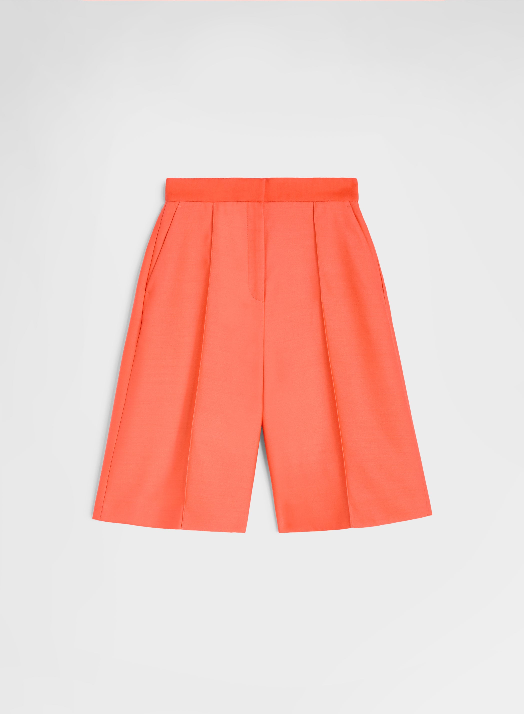 DOUBLE WOOL SILK SHORTS SUNSET