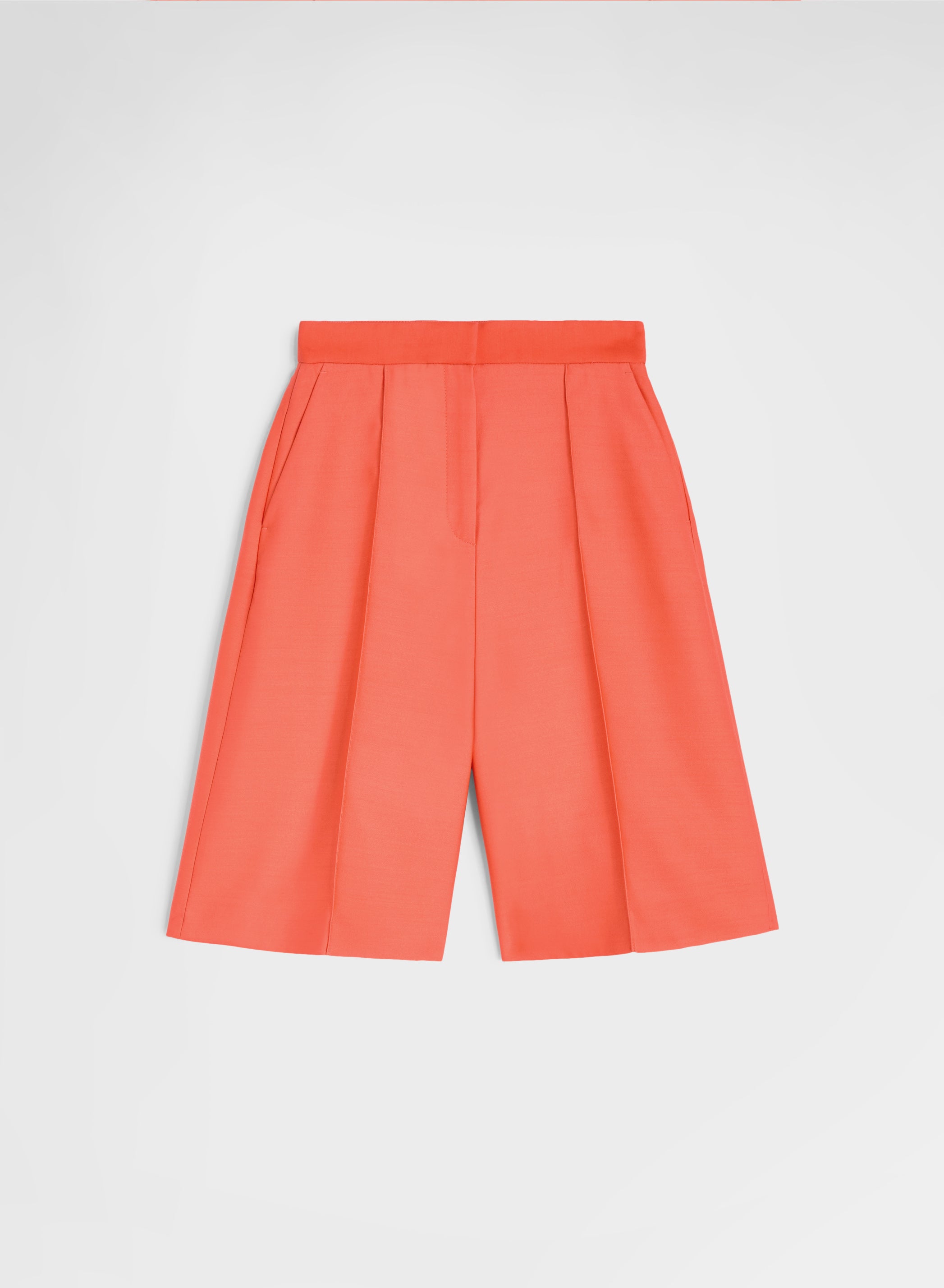 DOUBLE WOOL SILK SHORTS SUNSET