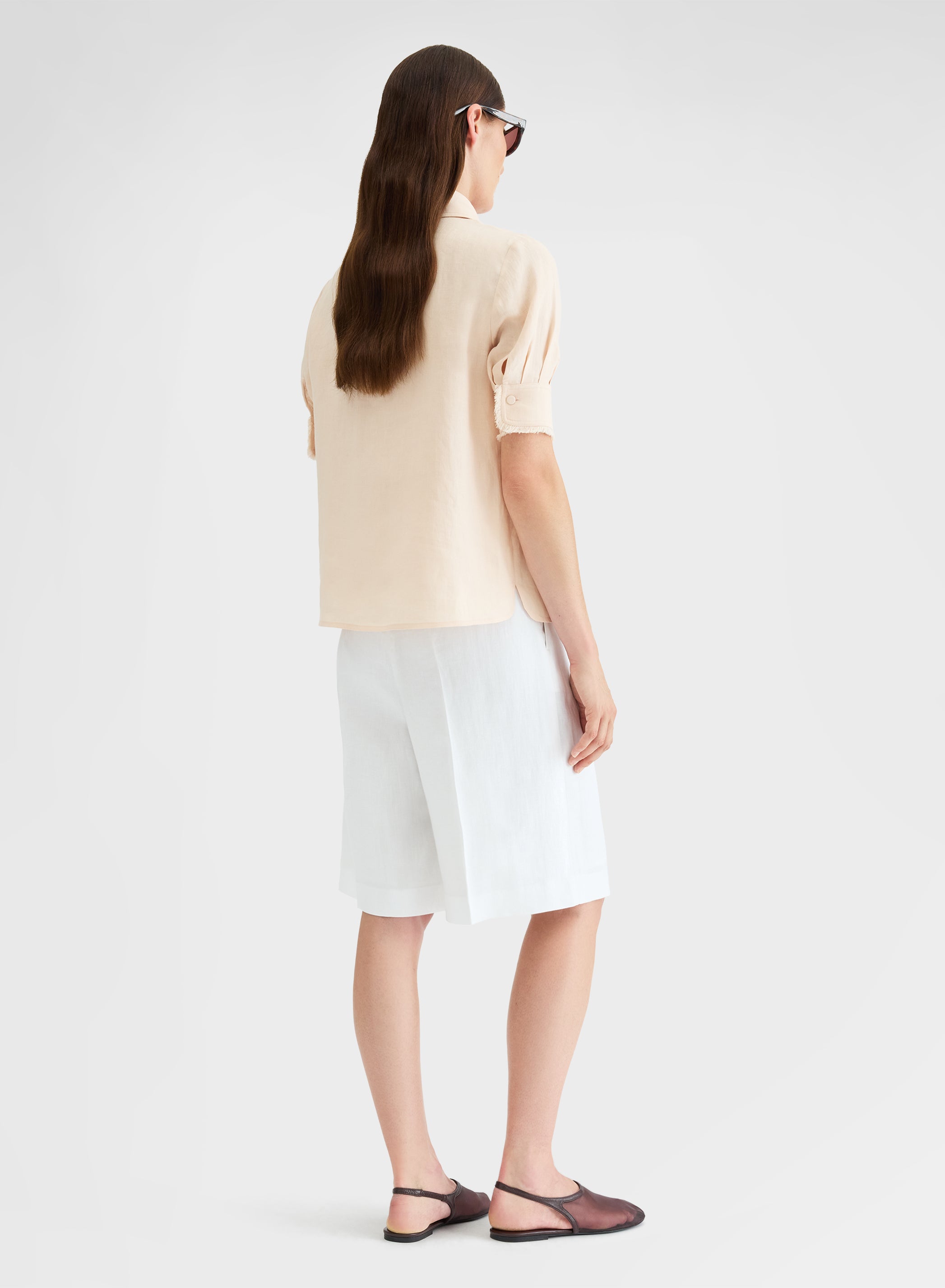 LIGHT LINEN SHORTS WHITE