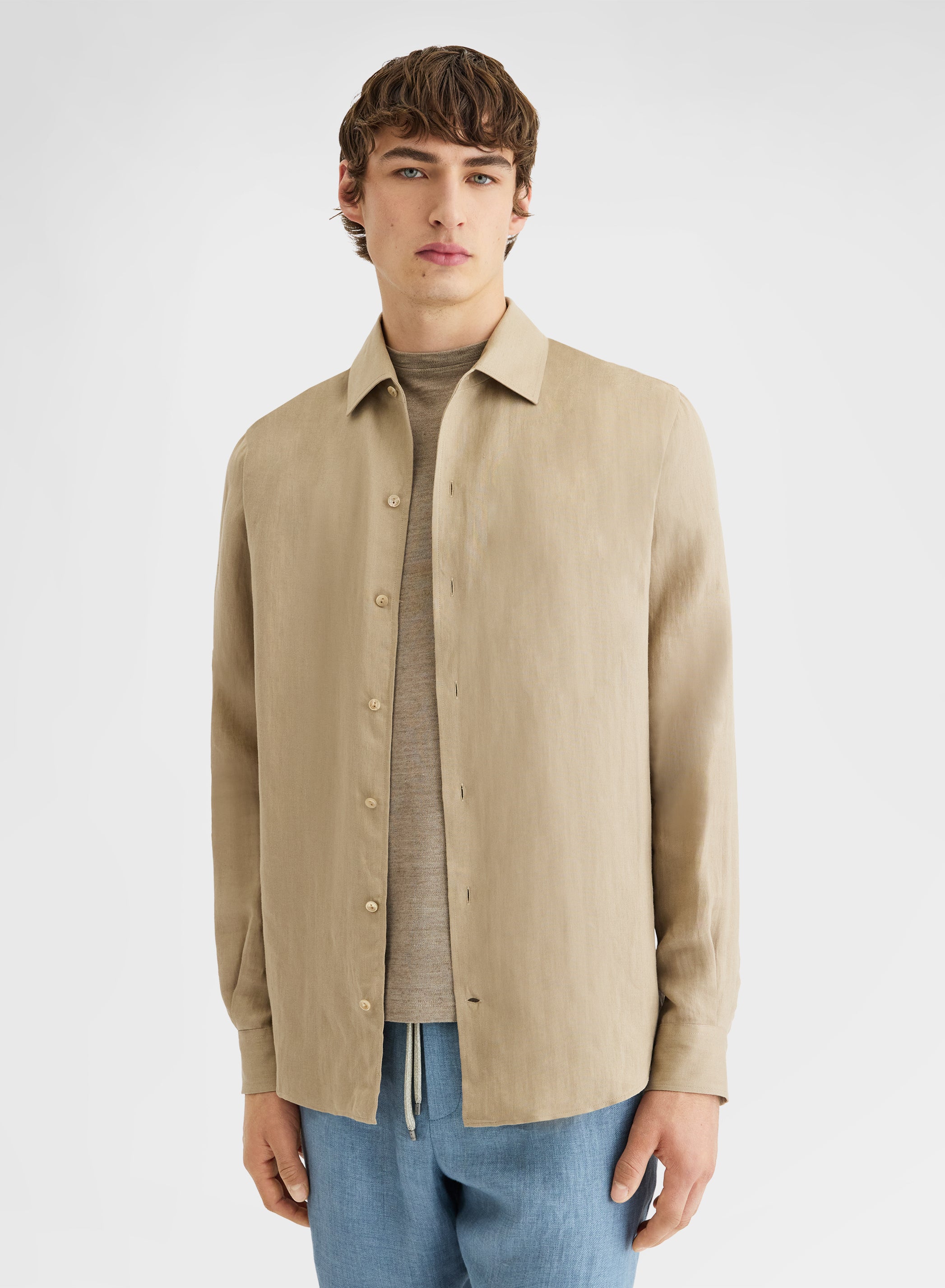 LIGHT LINEN SHIRT KHAKI