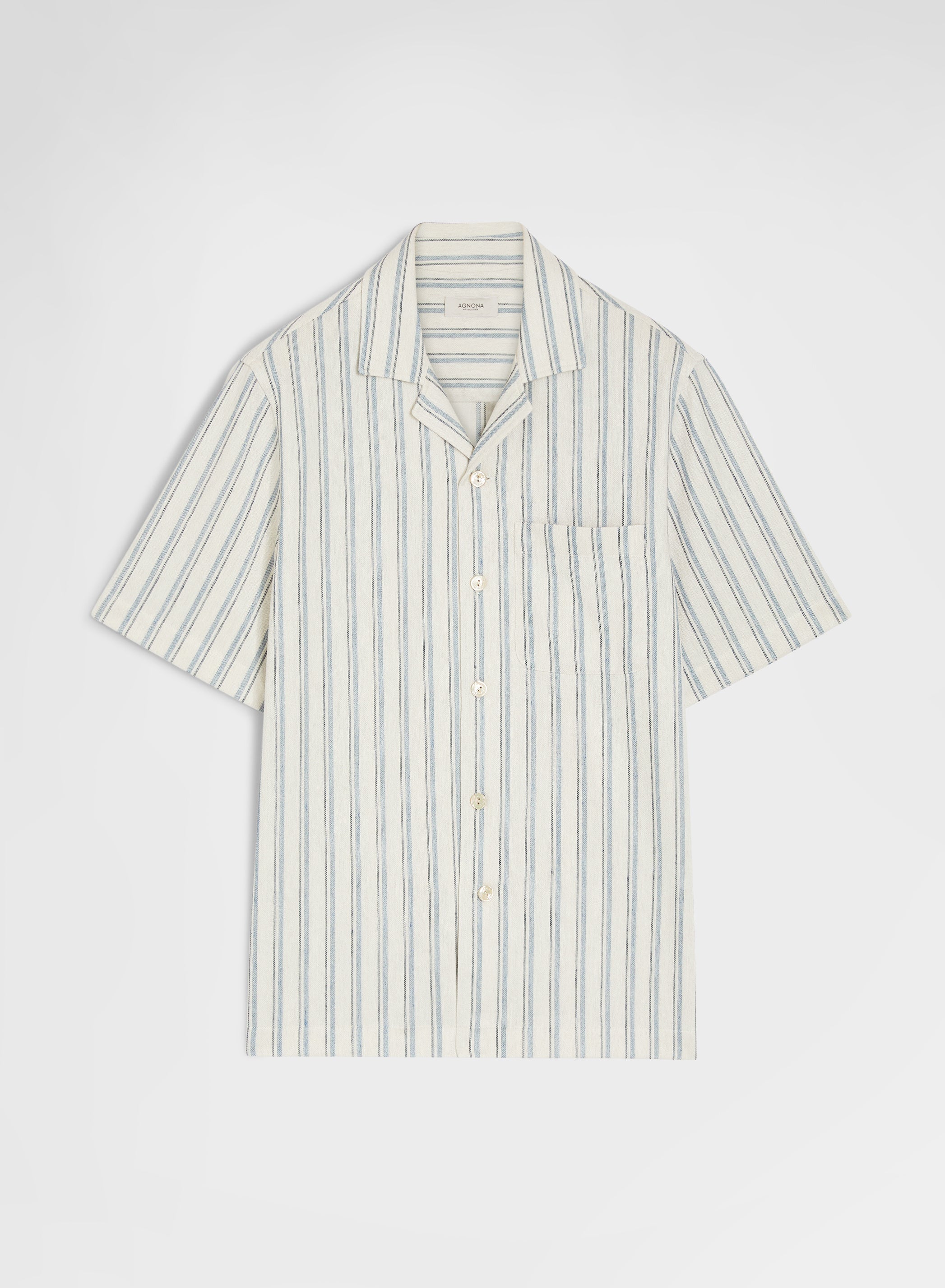 STRIPED JERSEY SHIRT DUSTY BLUE