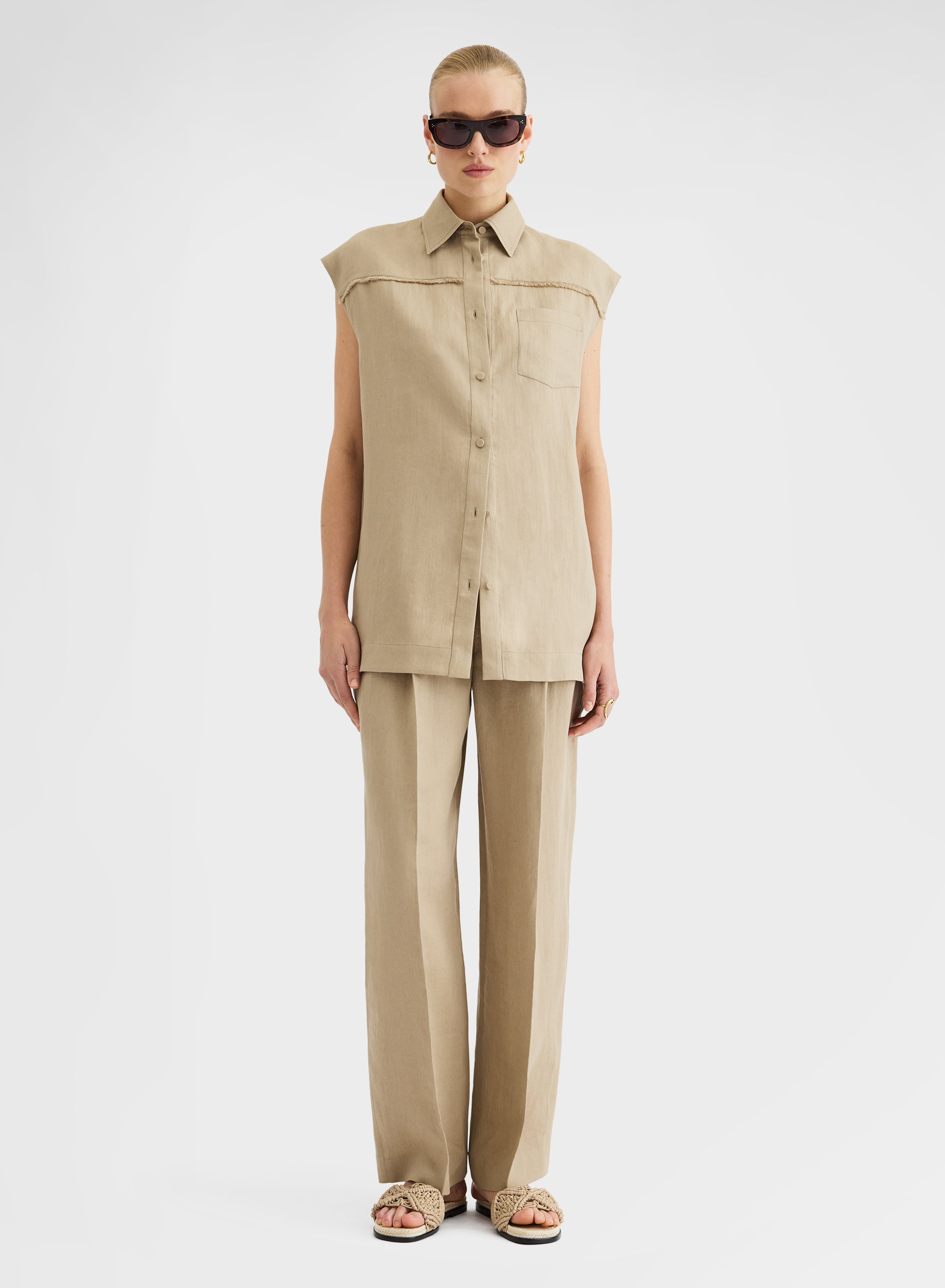 LIGHT LINEN SHIRT KHAKI