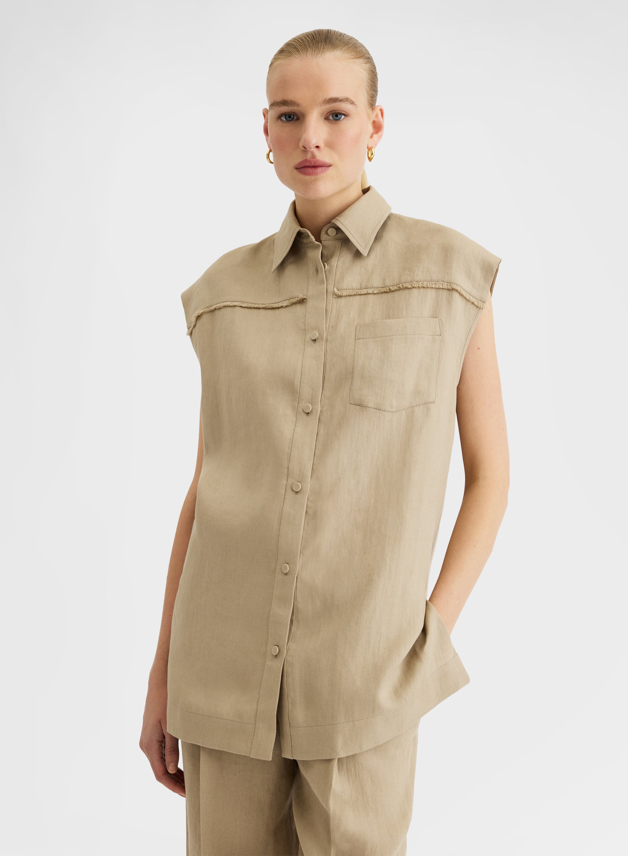 LIGHT LINEN SHIRT KHAKI