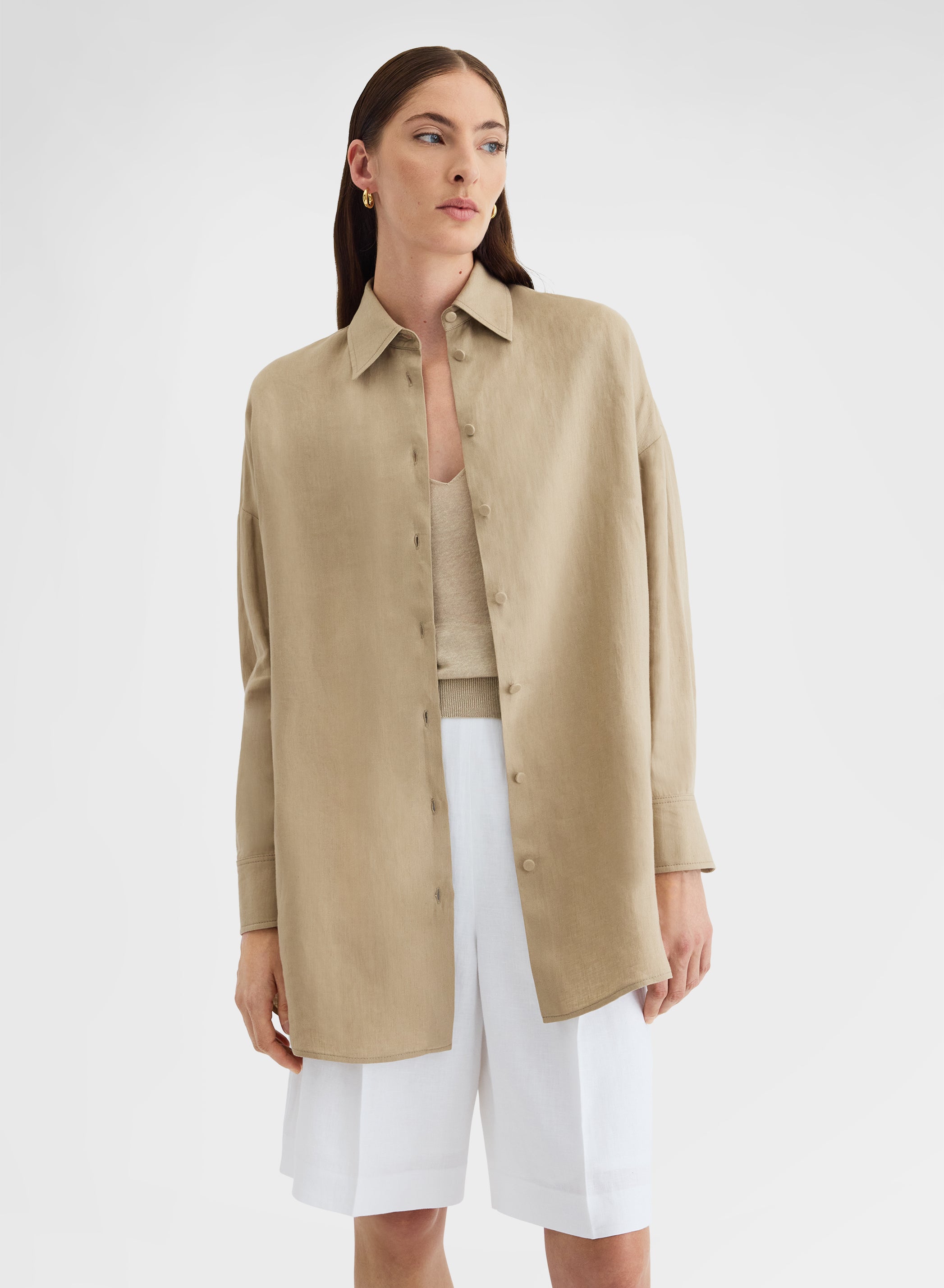 LIGHT LINEN SHIRT KHAKI