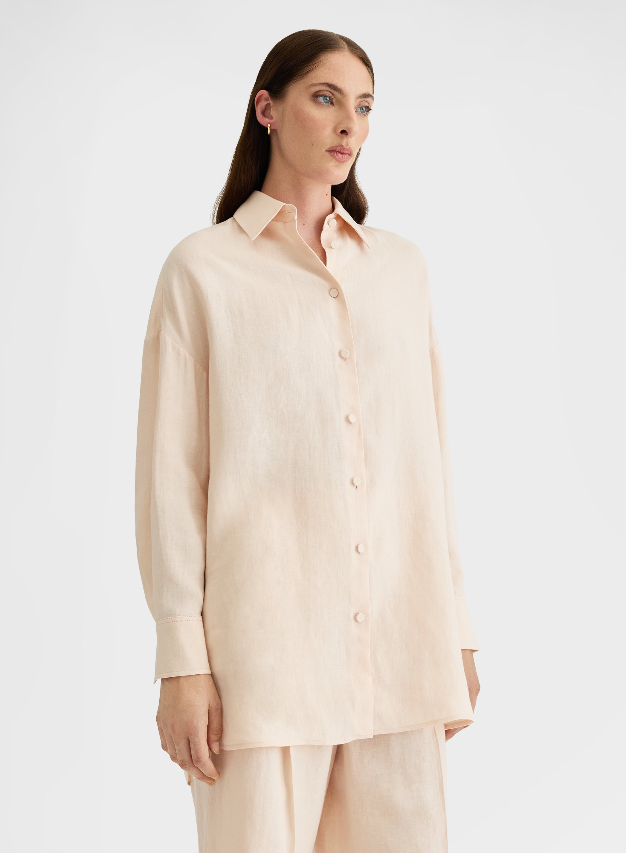 LIGHT LINEN SHIRT PEACH
