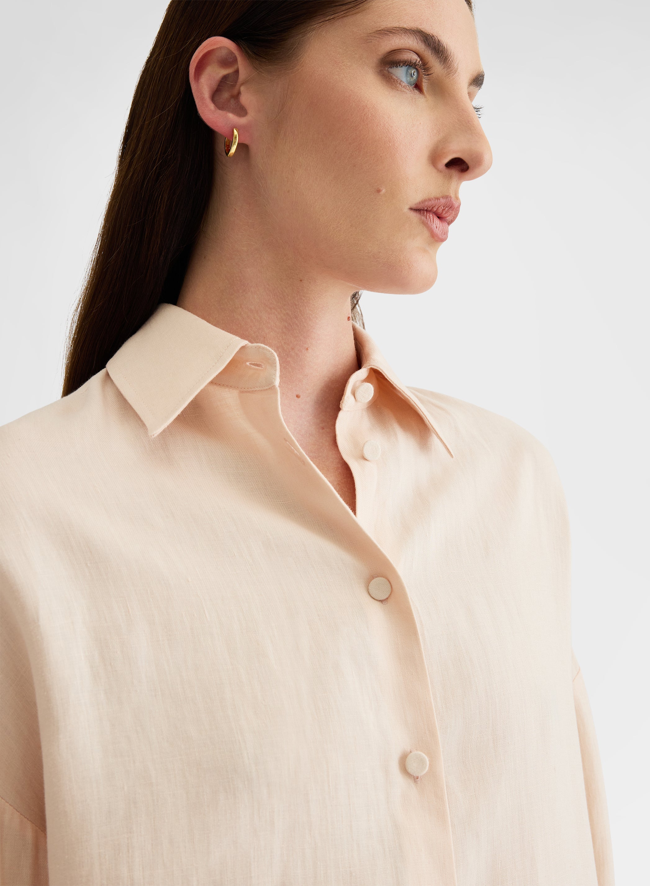 LIGHT LINEN SHIRT PEACH