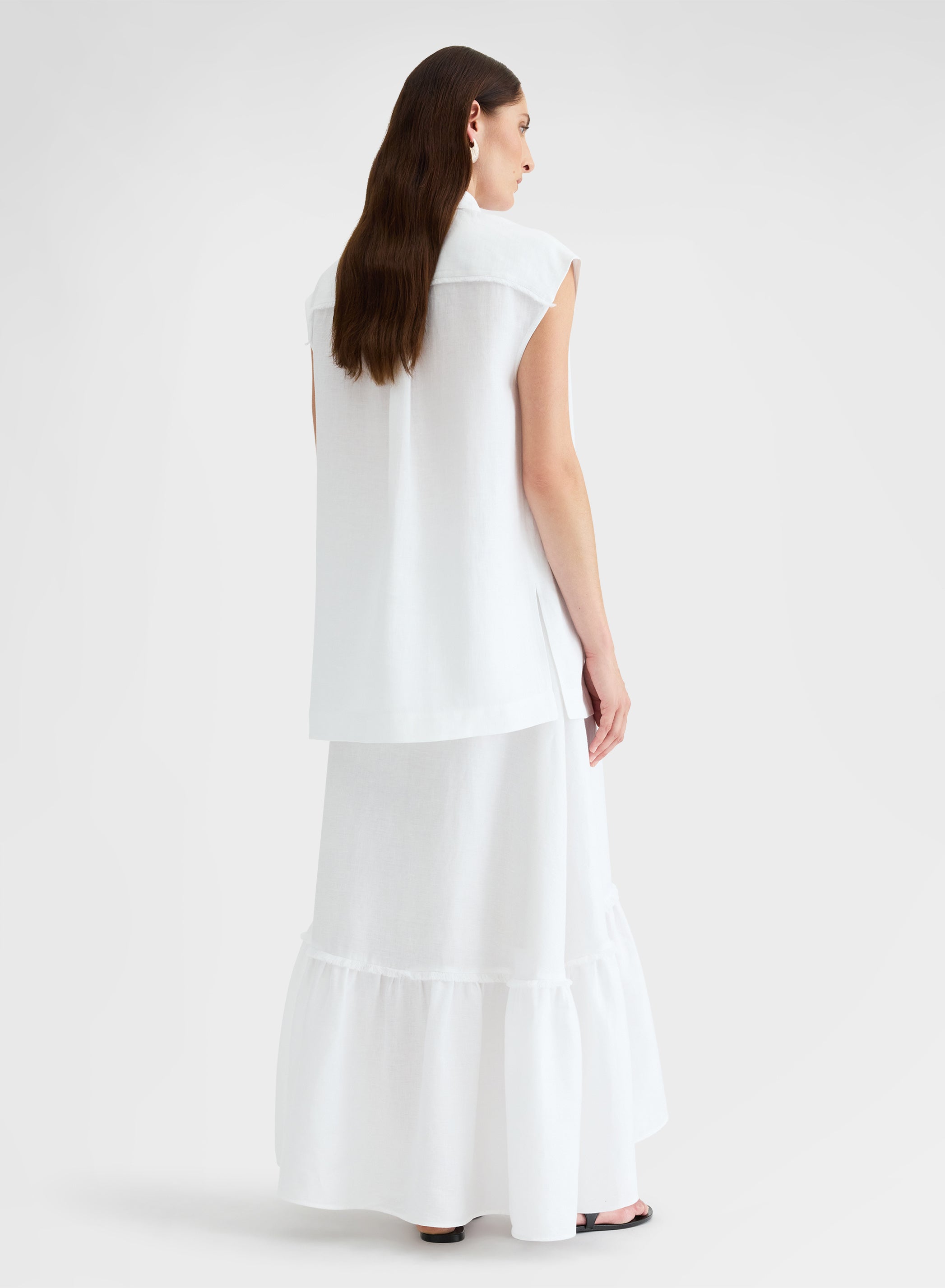 LIGHT LINEN SKIRT WHITE