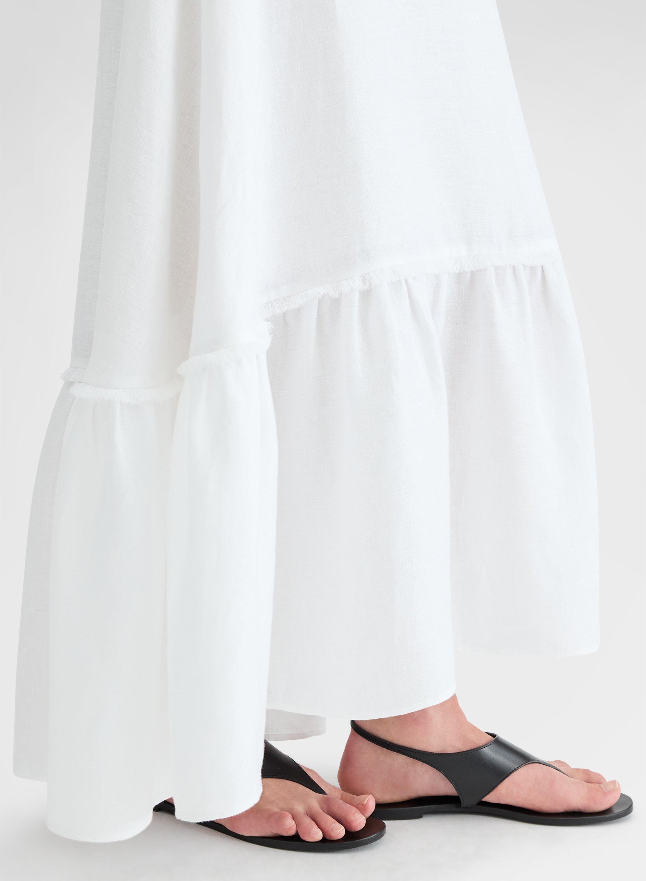 LIGHT LINEN SKIRT WHITE