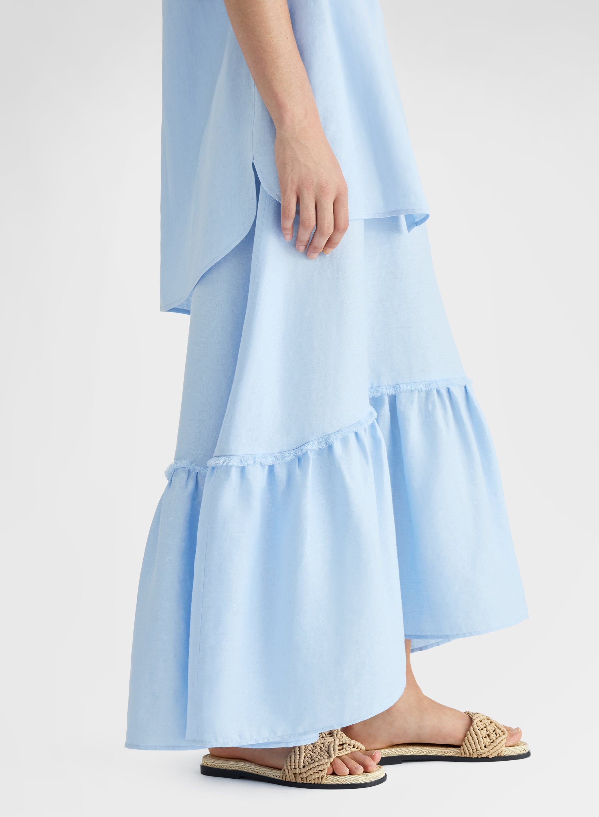 LIGHT LINEN SKIRT CLOUD