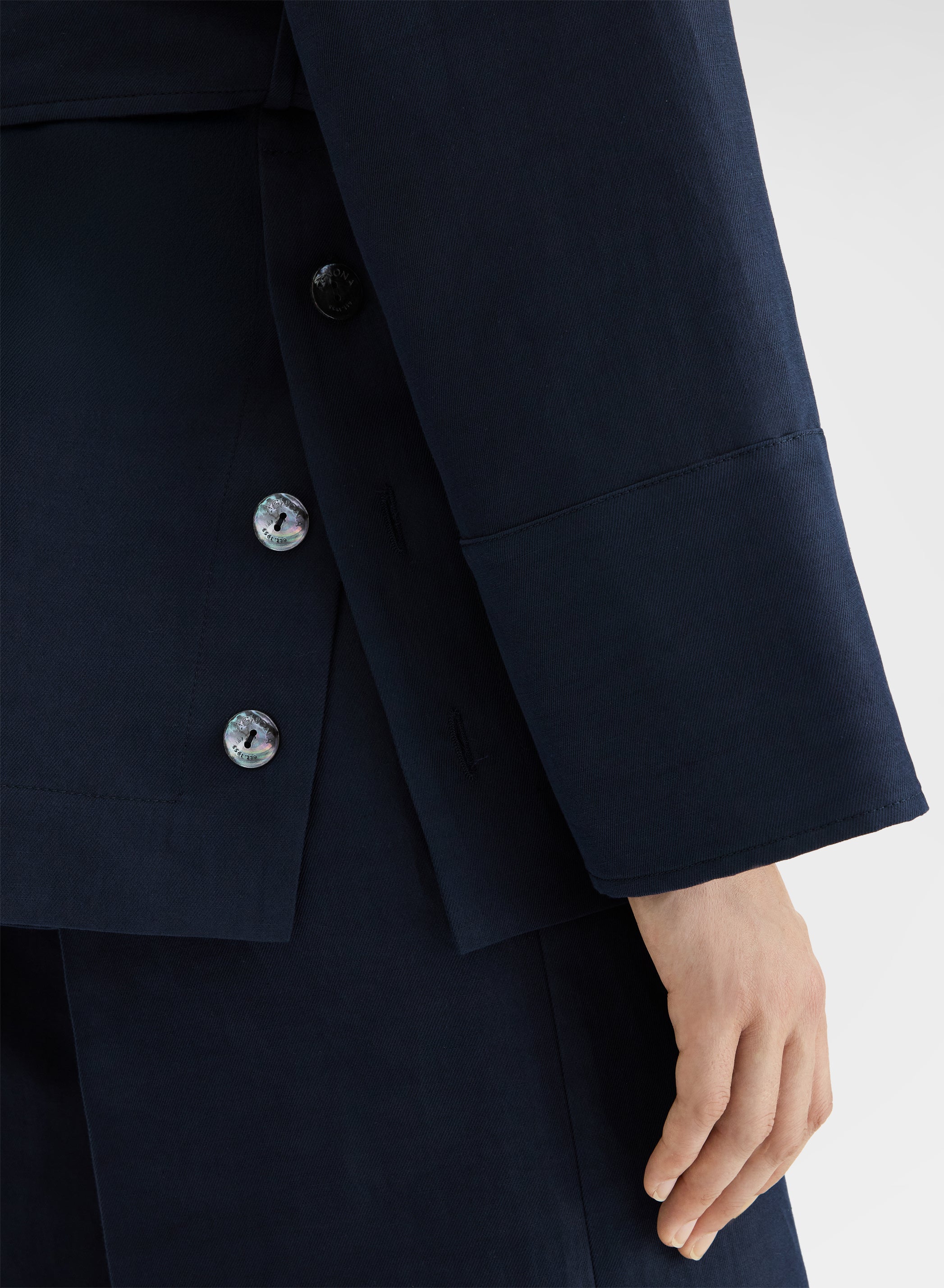 COTTON BLEND TWILL CABAN NAVY