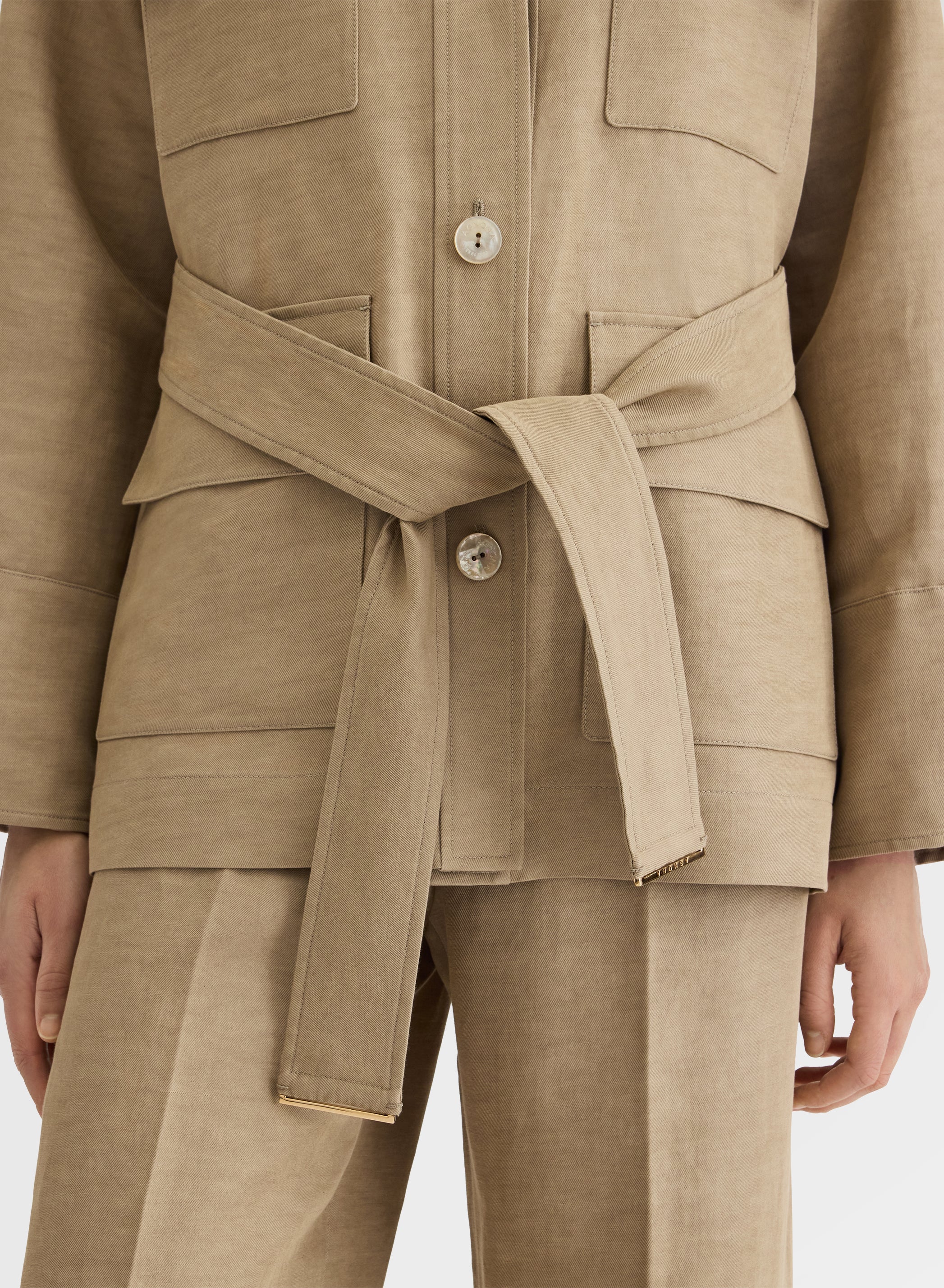 COTTON BLEND TWILL CABAN KHAKI