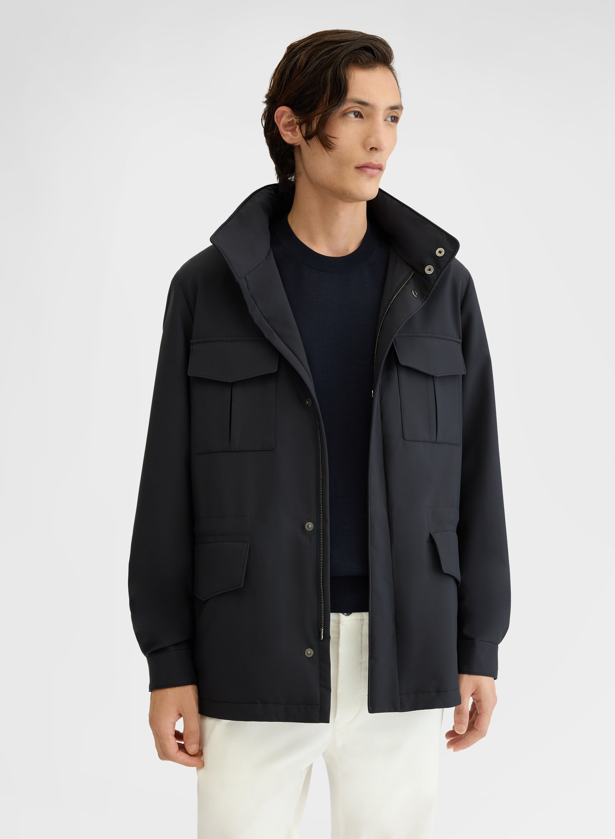 NYLON TECH TWILL CABAN NAVY