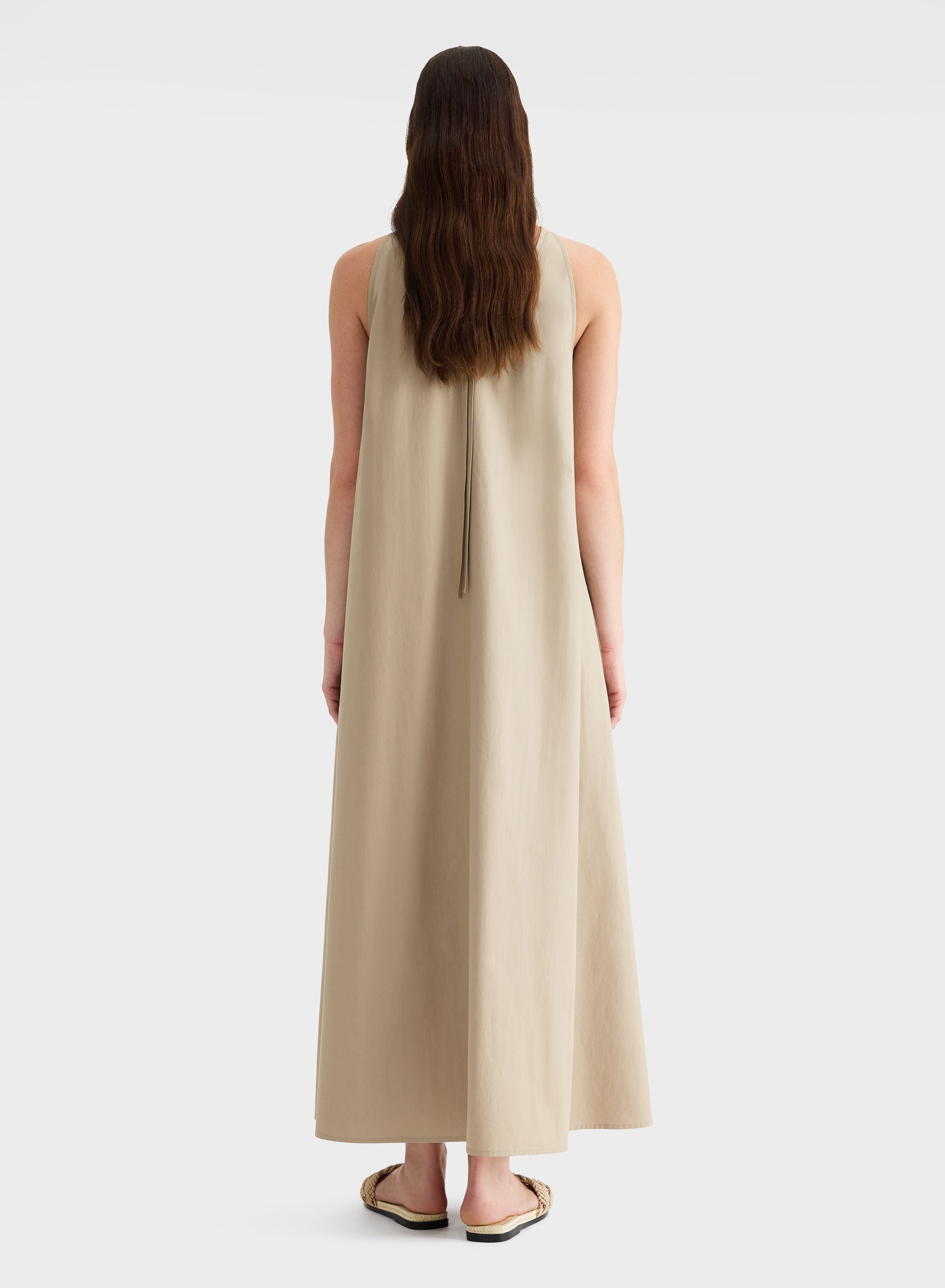 COTTON POPLIN DRESS KHAKI