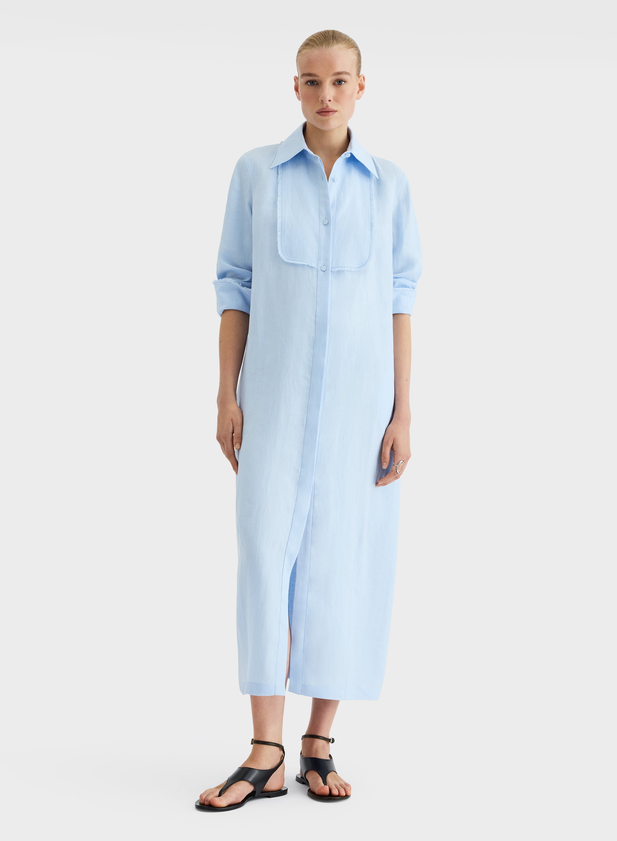 LIGHT LINEN DRESS CLOUD