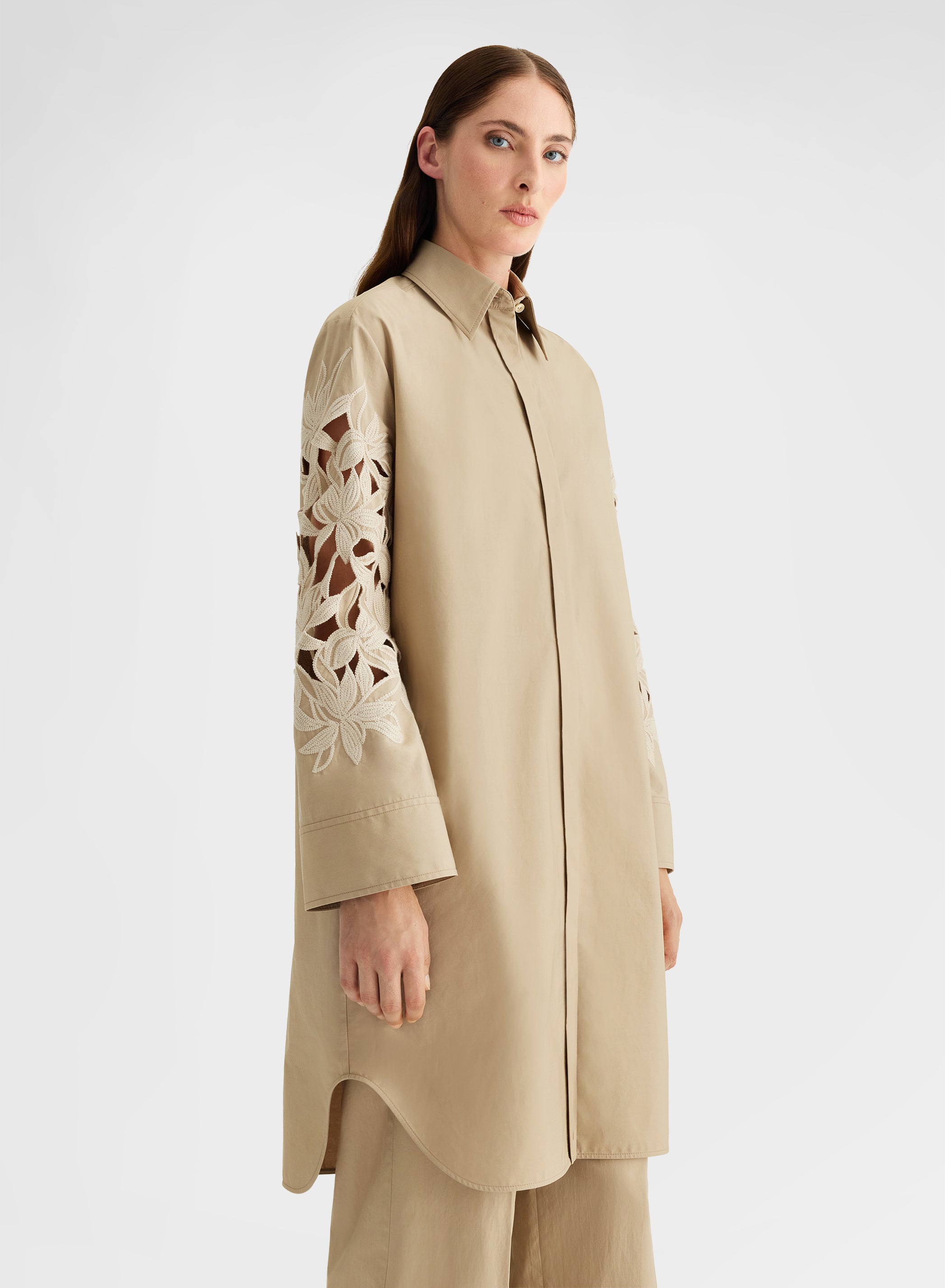 COTTON POPLIN DRESS KHAKI