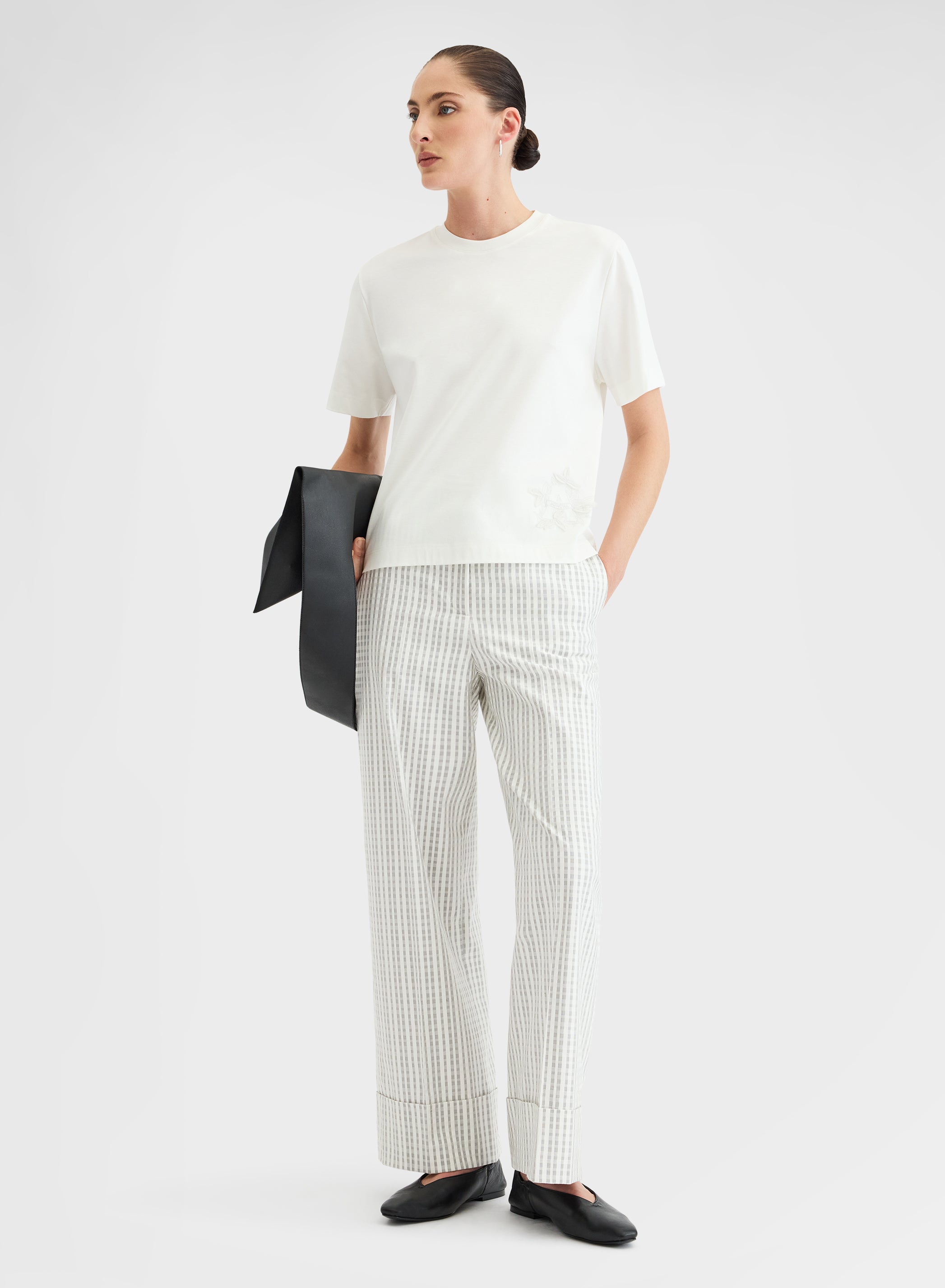 SILK TOUCH COTTON INTERLOCK TOP WHITE