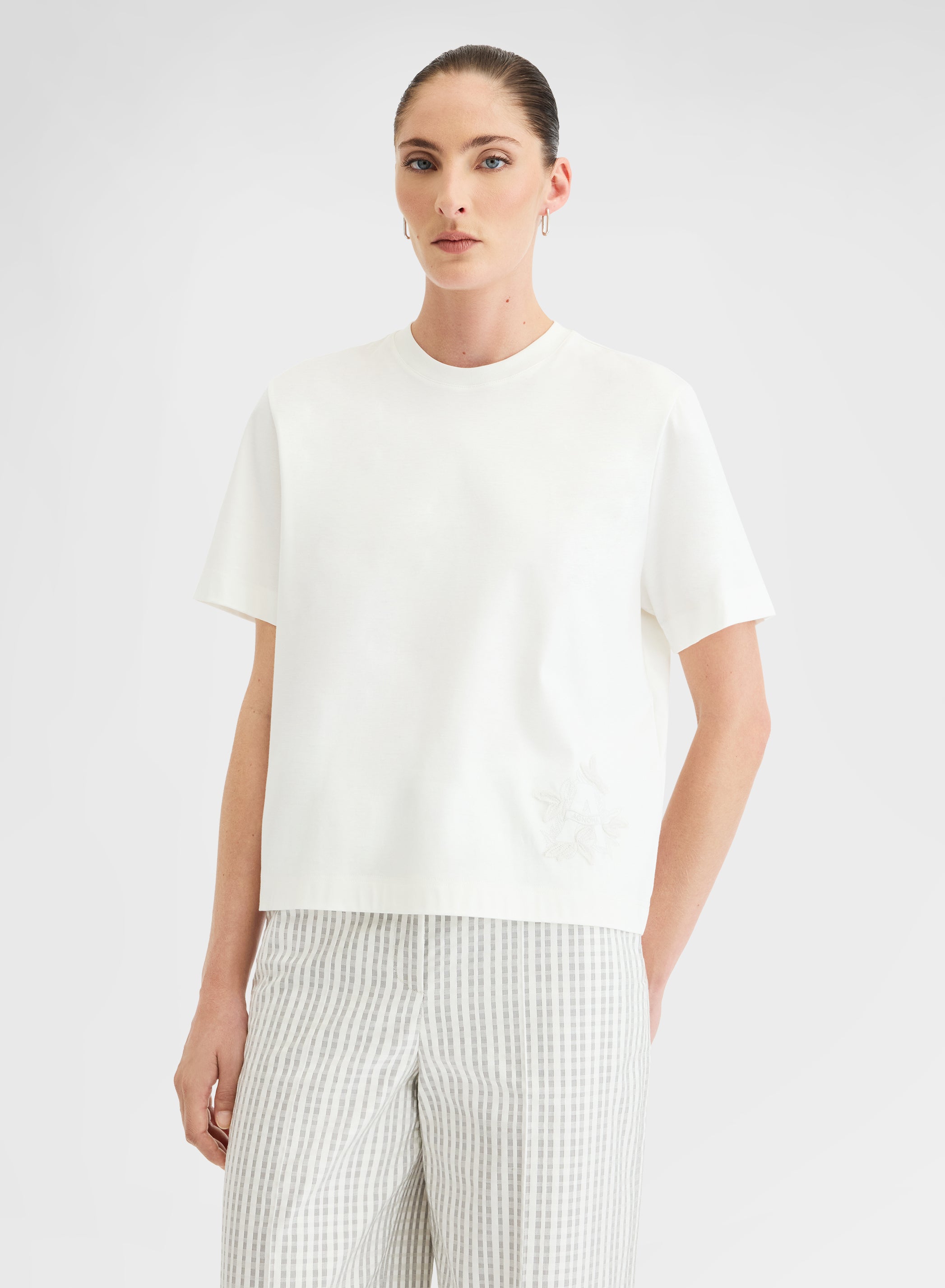 SILK TOUCH COTTON INTERLOCK TOP WHITE