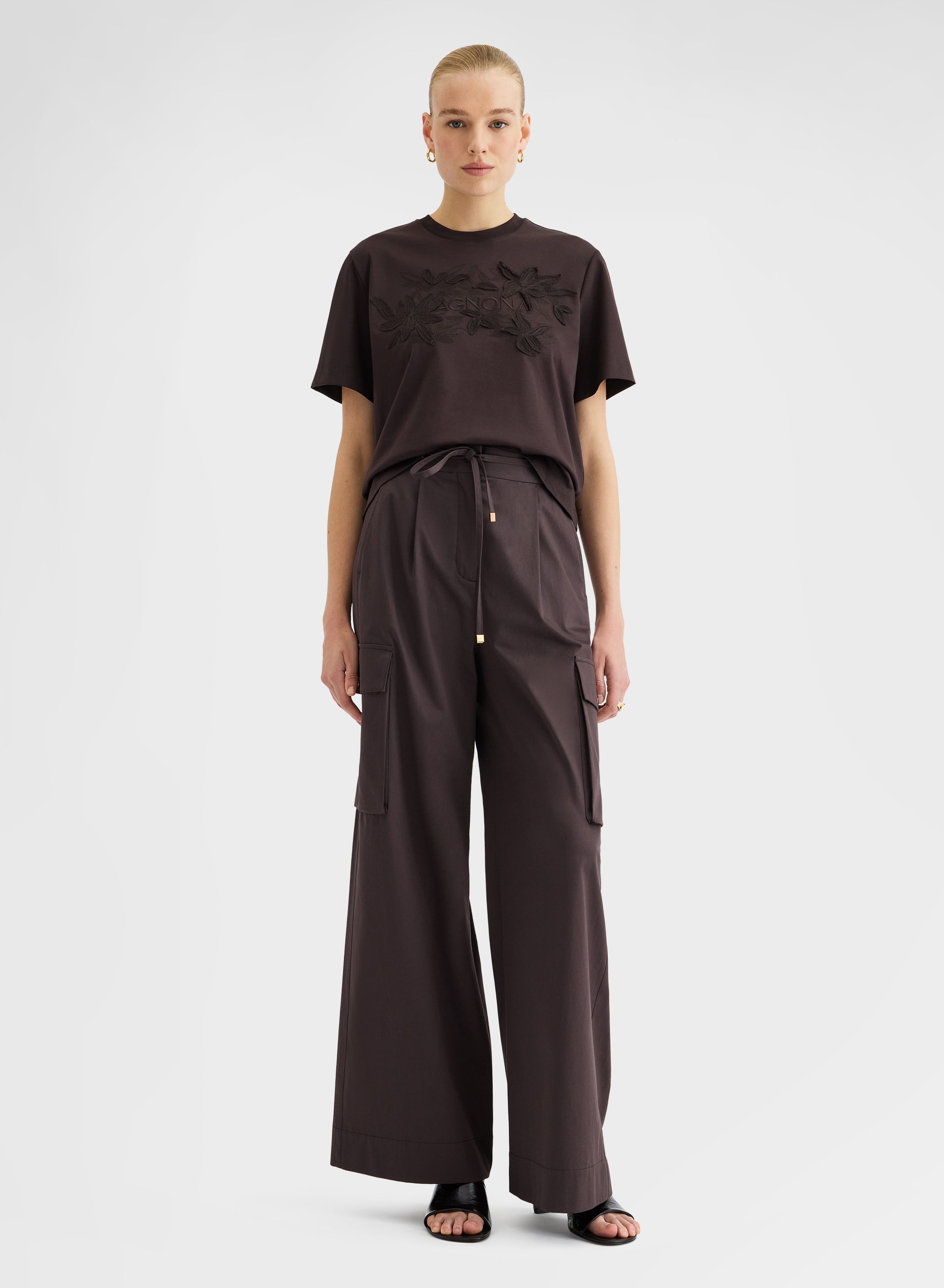 SILK TOUCH COTTON INTERLOCK TOP CHOCOLATE