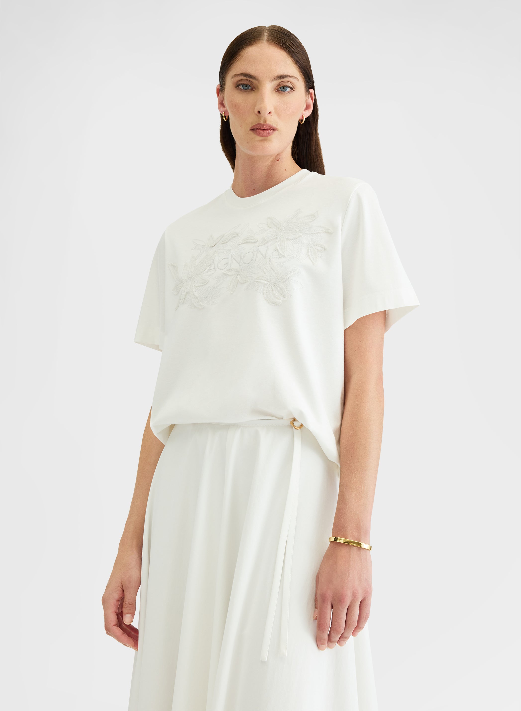 SILK TOUCH COTTON INTERLOCK TOP WHITE