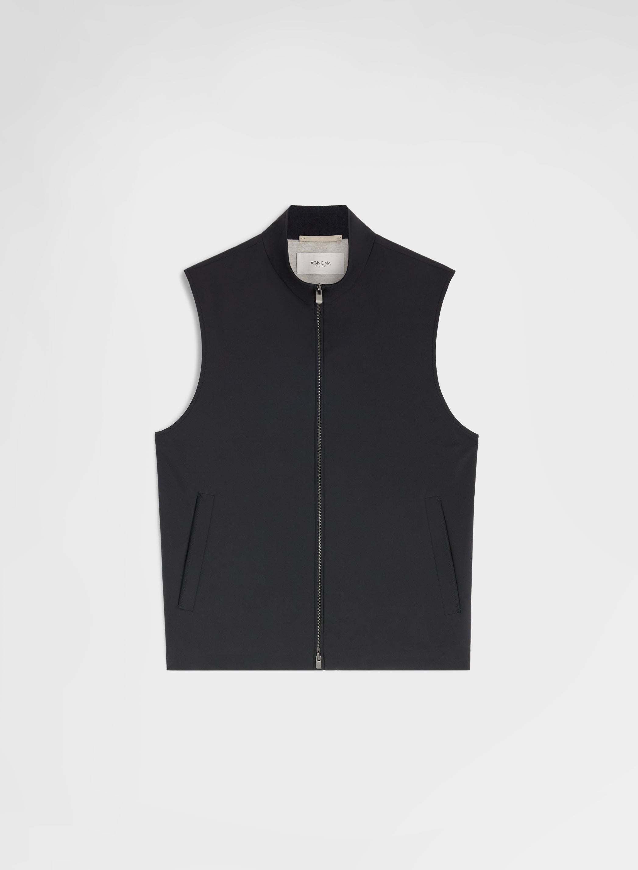 NYLON TECH TWILL GILET NAVY