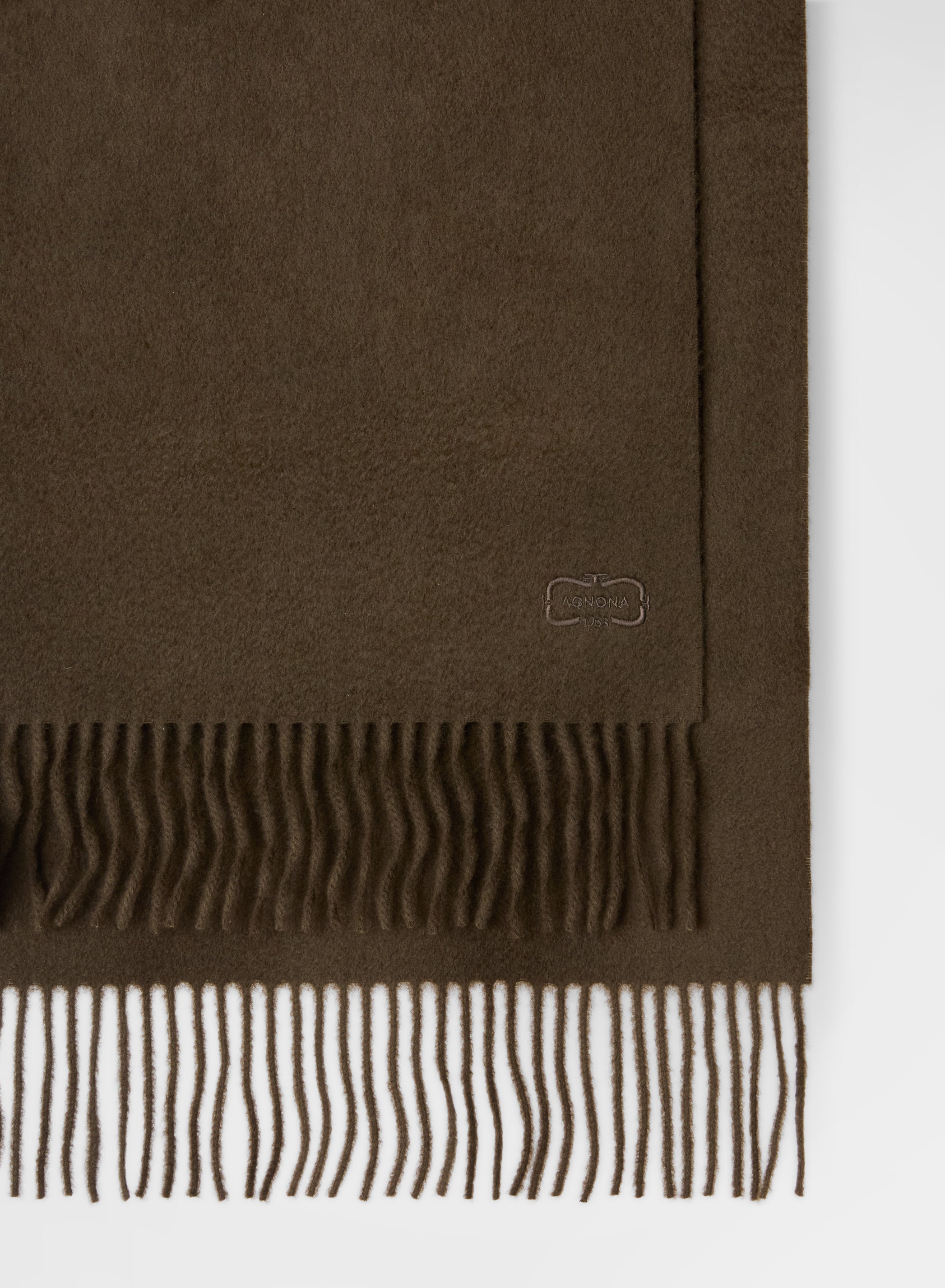 CASHMERE ZIBELINE SCARF VETIVER