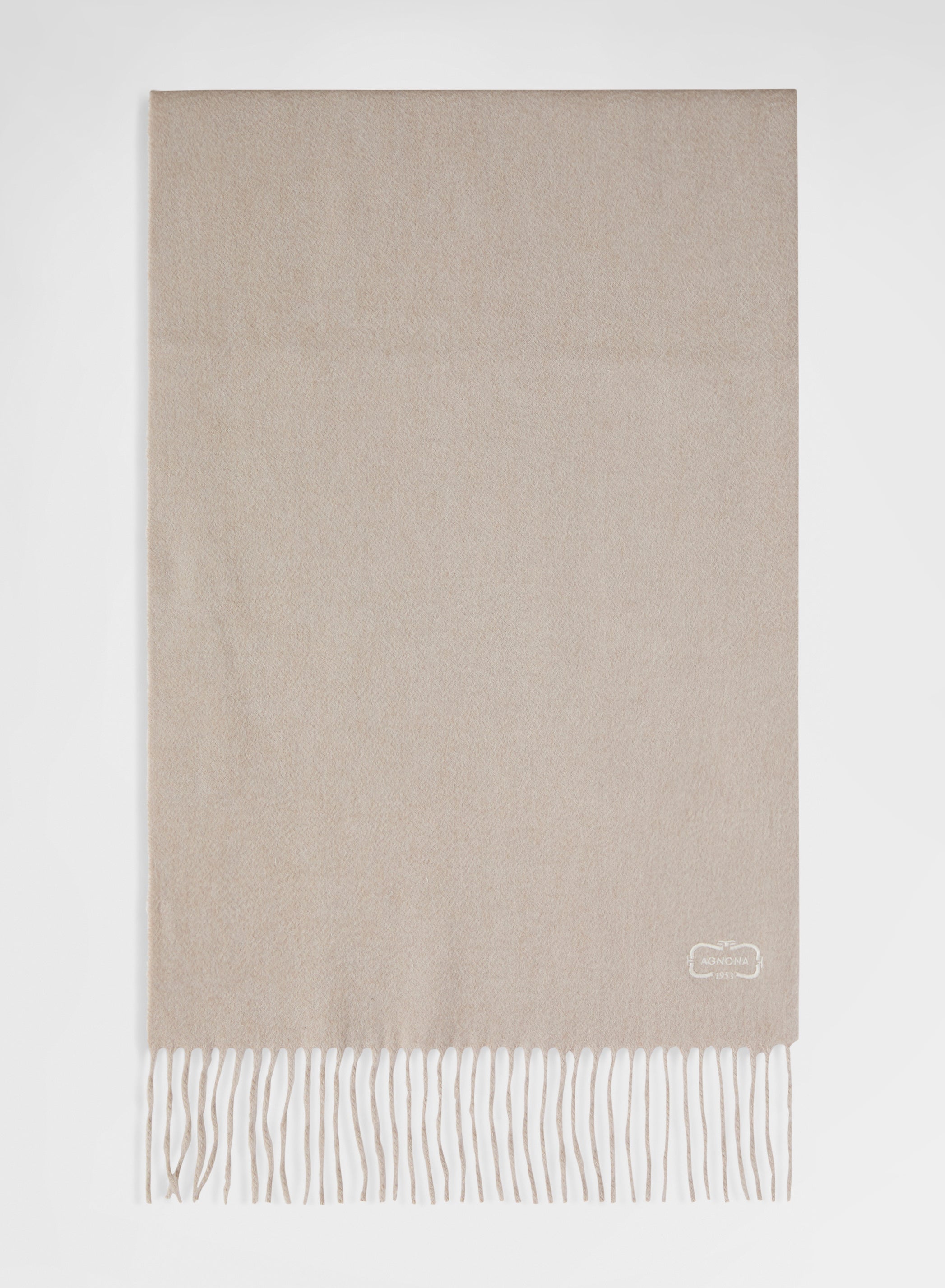 CASHMERE ZIBELINE SCARF LIGHT GREIGE